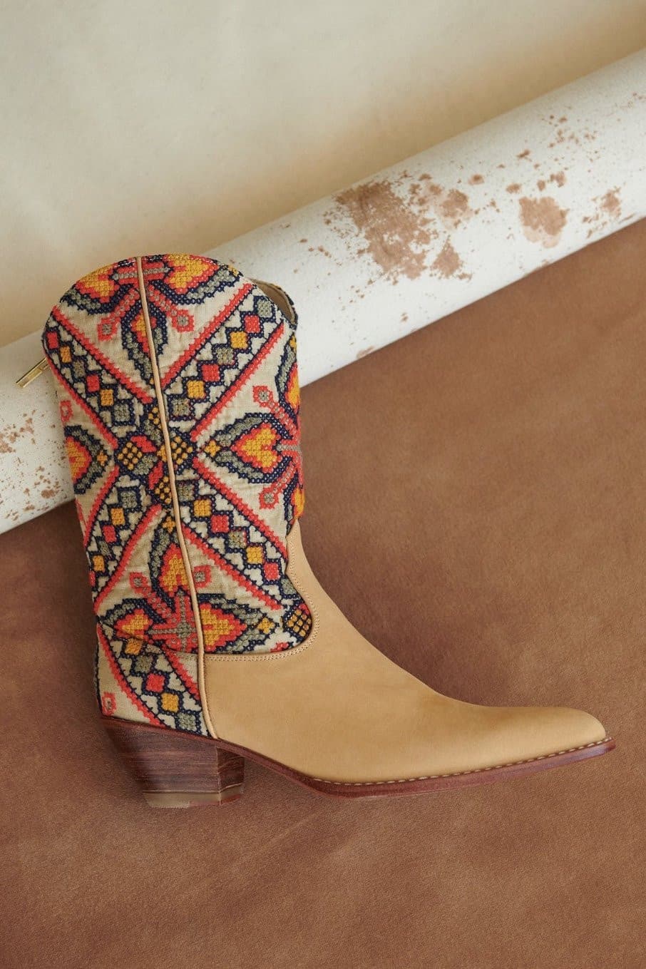 NEEDLESTITCH EMBROIDERED WESTERN BOOTS X ANTHROPOLOGIE - BANGKOK TAILOR CLOTHING STORE - HANDMADE CLOTHING