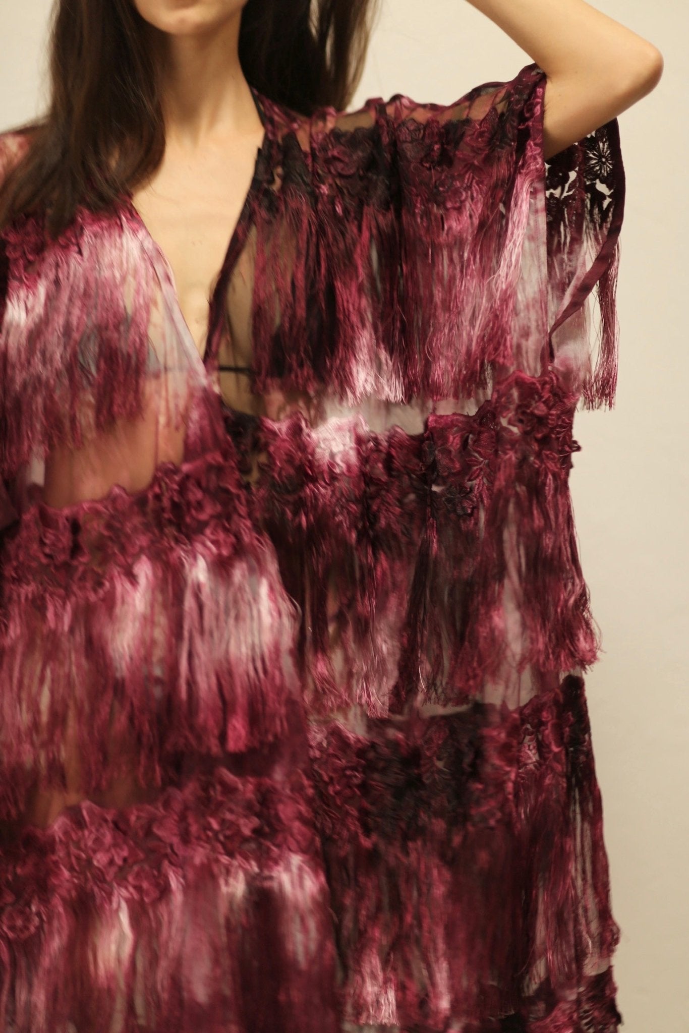 NOVELTY ASCLEPIUS TASSEL KIMONO - BANGKOK TAILOR CLOTHING STORE - HANDMADE CLOTHING