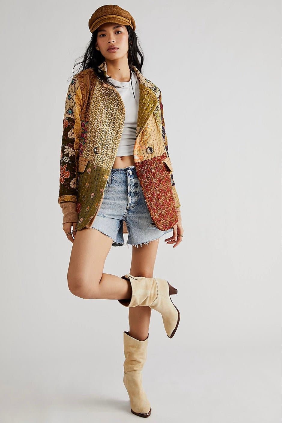 PENNY JACKET EMBROIDERED PATCHWORK X FREE PEOPLE - BANGKOK TAILOR CLOTHING STORE - HANDMADE CLOTHING