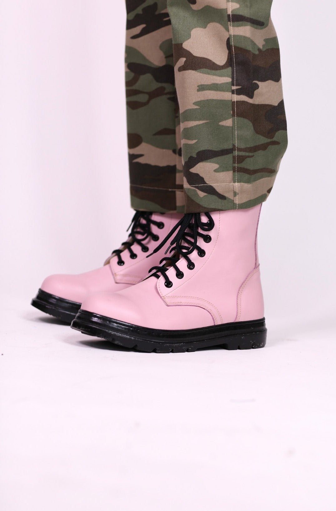 PINK COMBAT BOOTS ADA - BANGKOK TAILOR CLOTHING STORE - HANDMADE CLOTHING