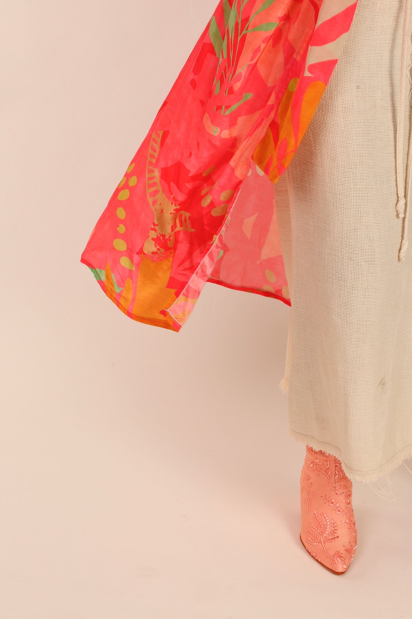 PINK SILK KIMONO SAMANTHA - BANGKOK TAILOR CLOTHING STORE - HANDMADE CLOTHING