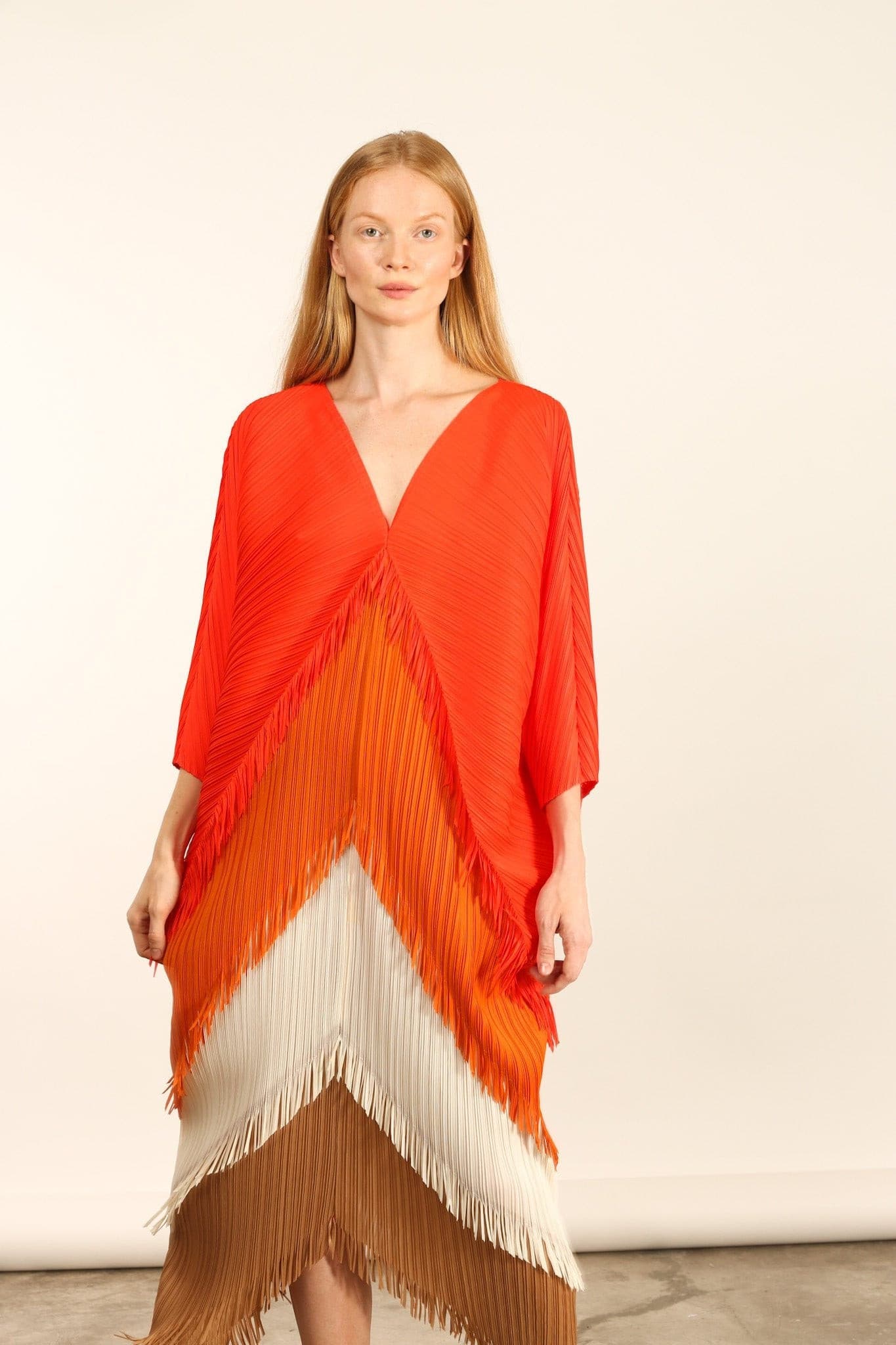PLEATED KAFTAN DRESS MARA - BANGKOK TAILOR CLOTHING STORE - HANDMADE CLOTHING
