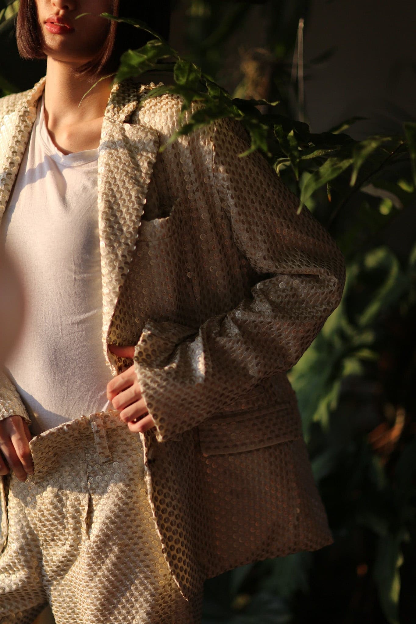 SEQUIN EMBROIDERED JACKET ASAMI - BANGKOK TAILOR CLOTHING STORE - HANDMADE CLOTHING