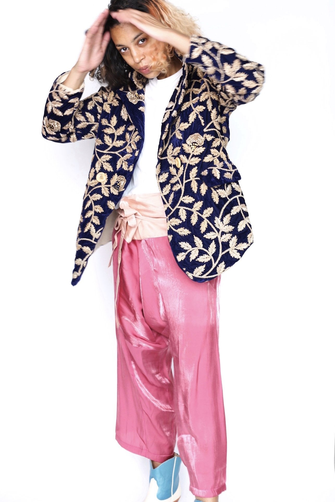 SEQUIN EMBROIDERED VELVET JACKET OZZY - BANGKOK TAILOR CLOTHING STORE - HANDMADE CLOTHING