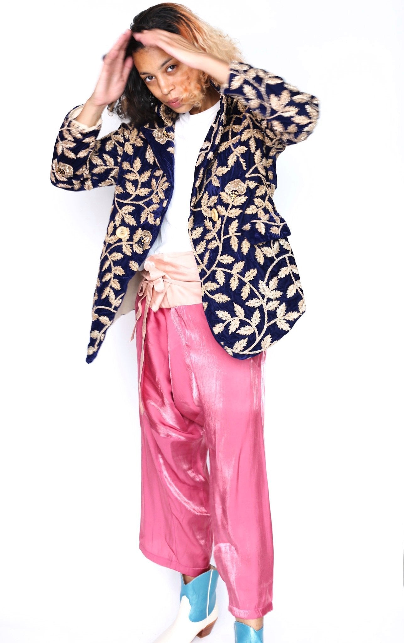 SEQUIN EMBROIDERED VELVET JACKET OZZY - BANGKOK TAILOR CLOTHING STORE - HANDMADE CLOTHING