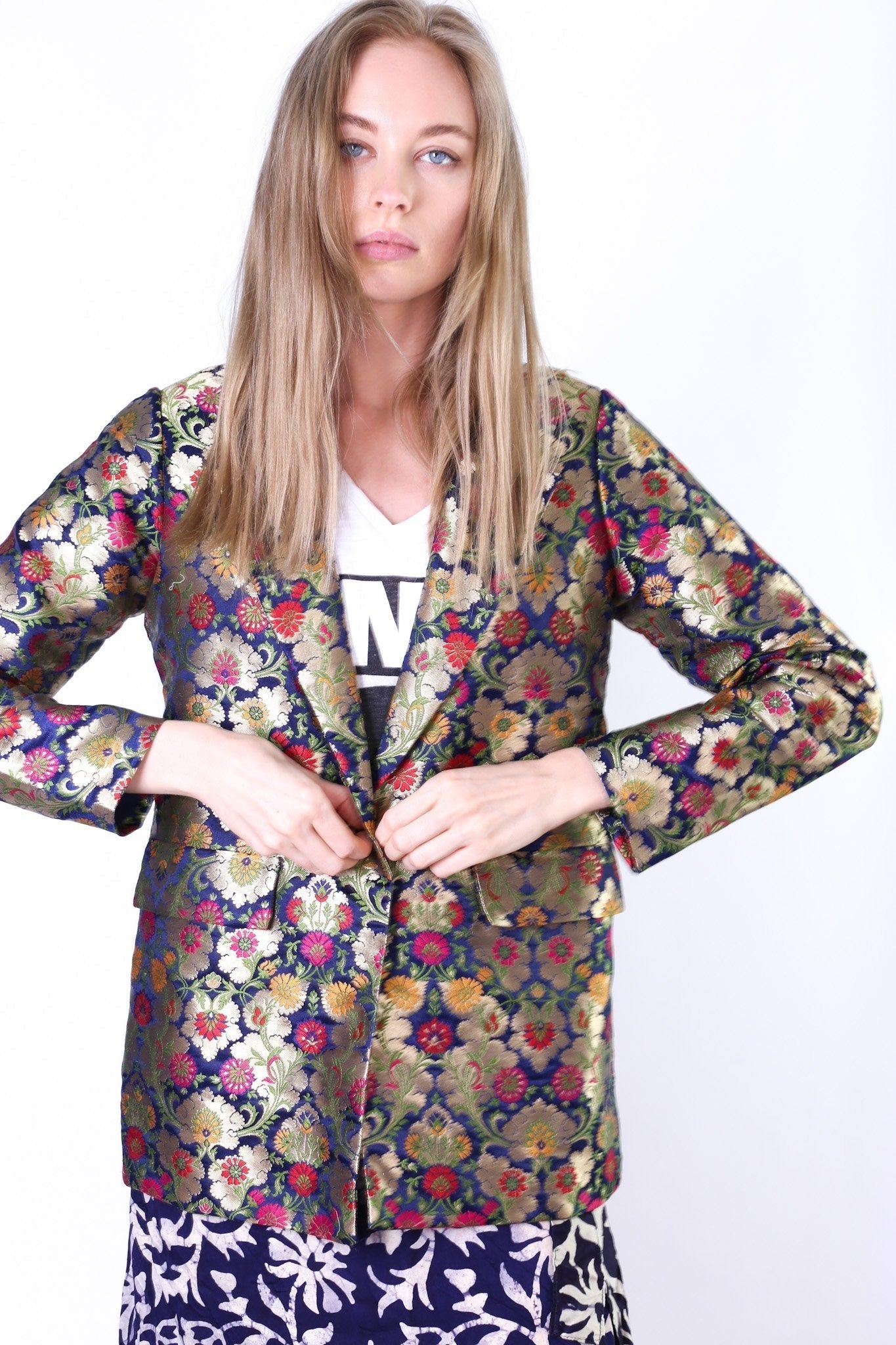 SILK BLAZER JACKET MAXINE - BANGKOK TAILOR CLOTHING STORE - HANDMADE CLOTHING