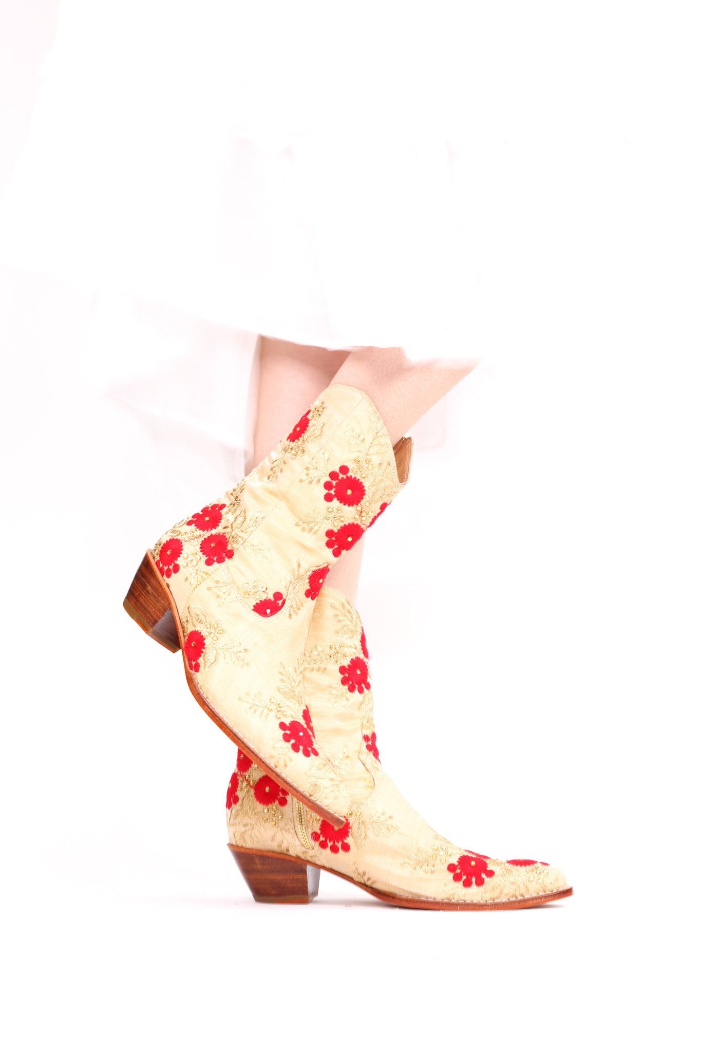 SILK EMBROIDERED BOOTS TENILLE - BANGKOK TAILOR CLOTHING STORE - HANDMADE CLOTHING