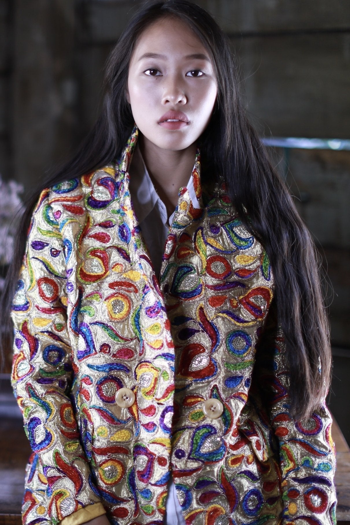 SILK EMBROIDERED JACKET FRIDA - BANGKOK TAILOR CLOTHING STORE - HANDMADE CLOTHING