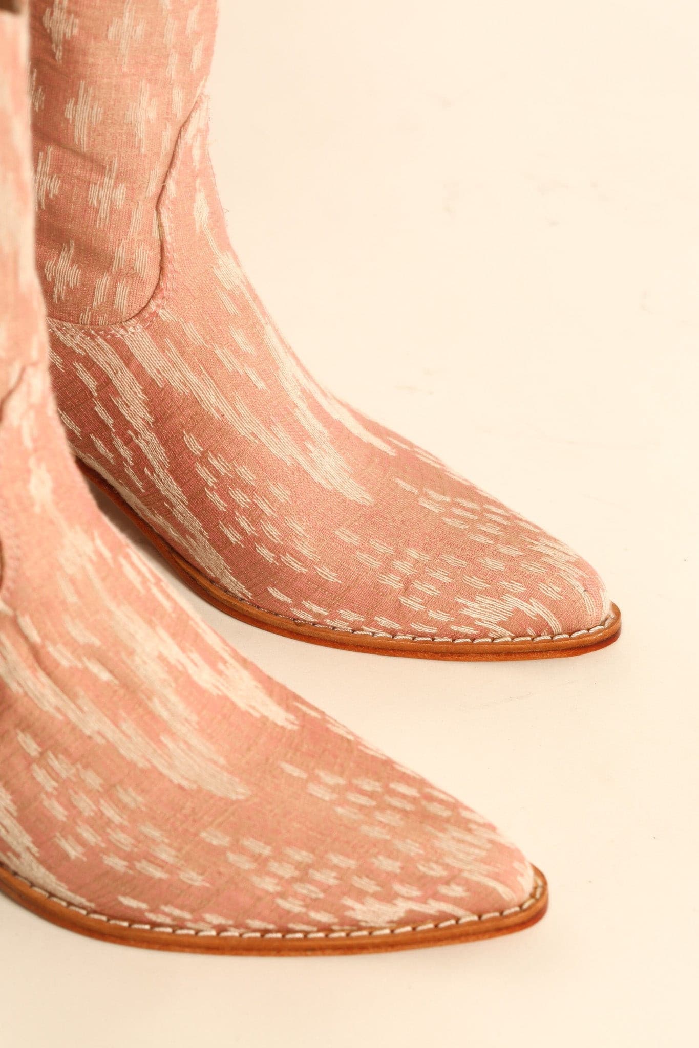 THAI TRADITIONAL FABRIC WESTERN BOOTS LEENA - BANGKOK TAILOR CLOTHING STORE - HANDMADE CLOTHING