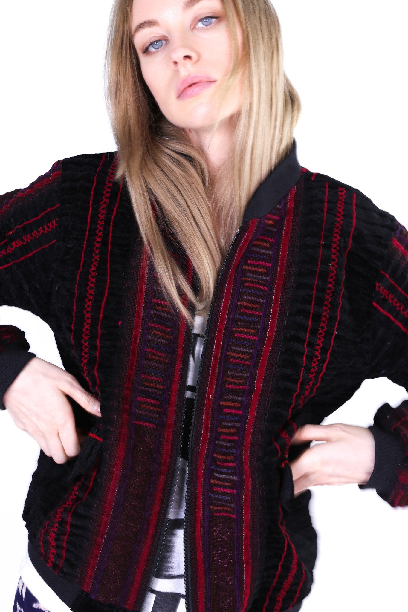 TRIBAL BOMBER JACKET AURORA - BANGKOK TAILOR CLOTHING STORE - HANDMADE CLOTHING