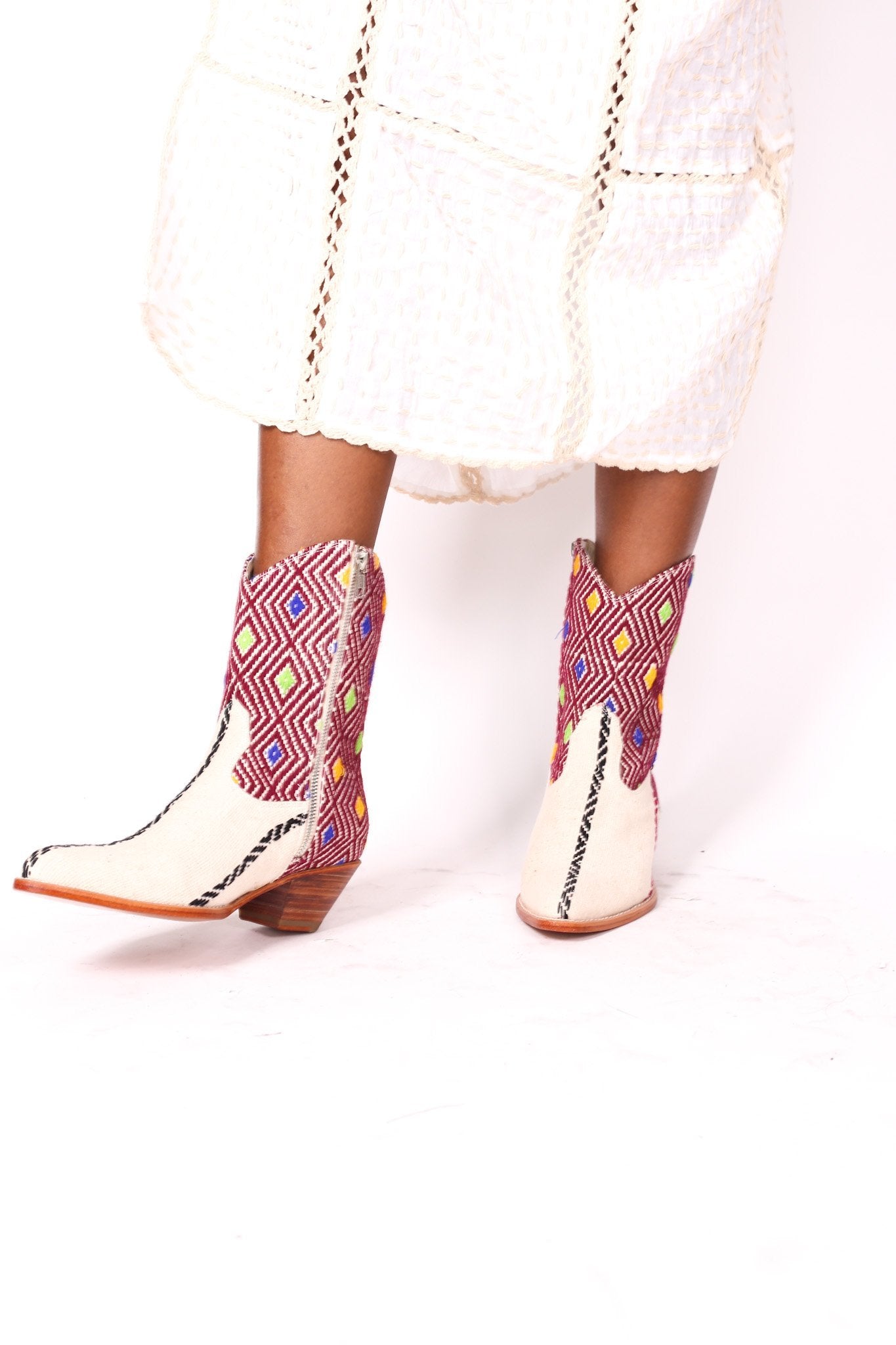 TRIBAL HMONG FABRIC BOOTS X ANTHROPOLOGIE - BANGKOK TAILOR CLOTHING STORE - HANDMADE CLOTHING
