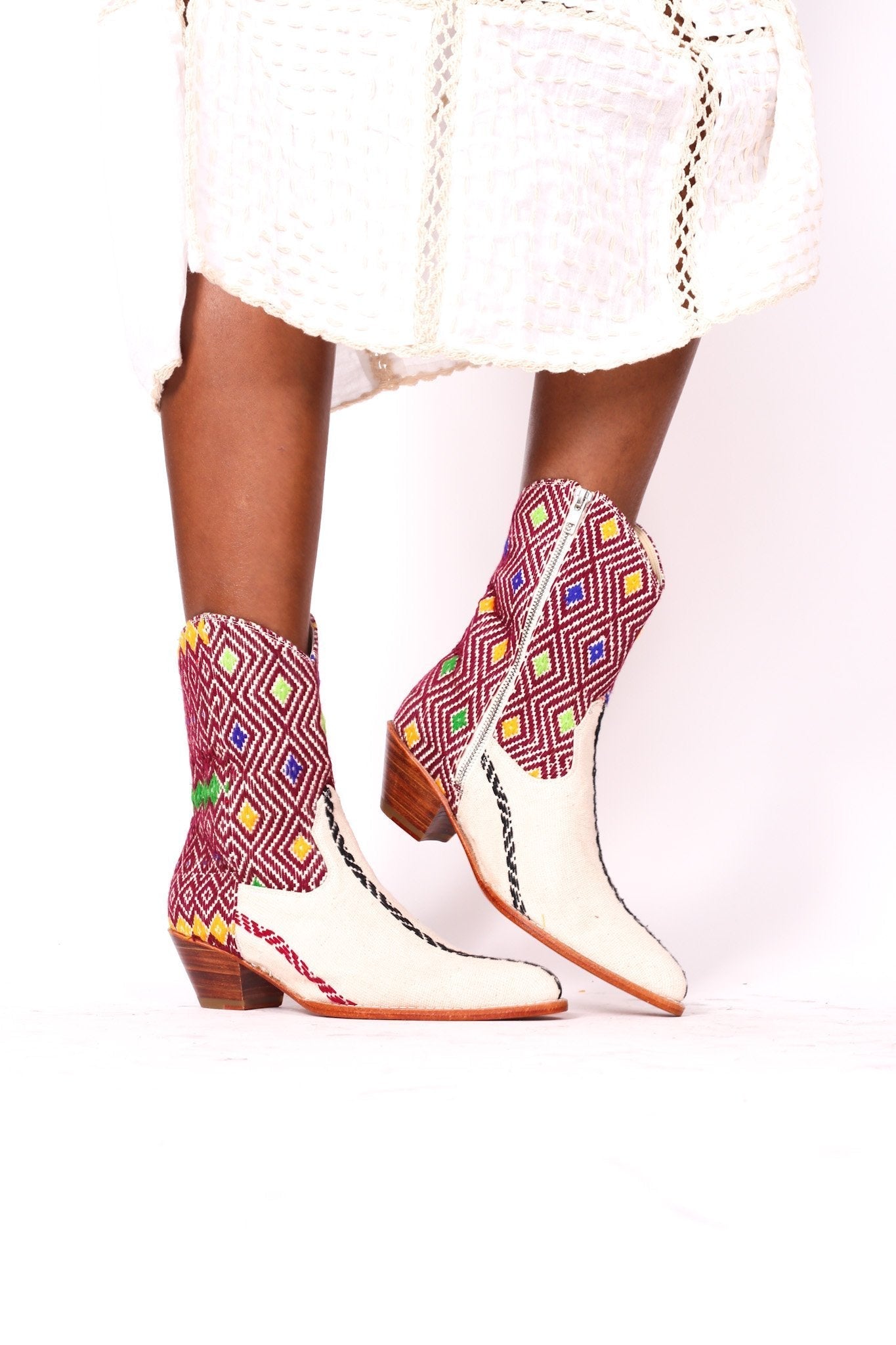 TRIBAL HMONG FABRIC BOOTS X ANTHROPOLOGIE - BANGKOK TAILOR CLOTHING STORE - HANDMADE CLOTHING