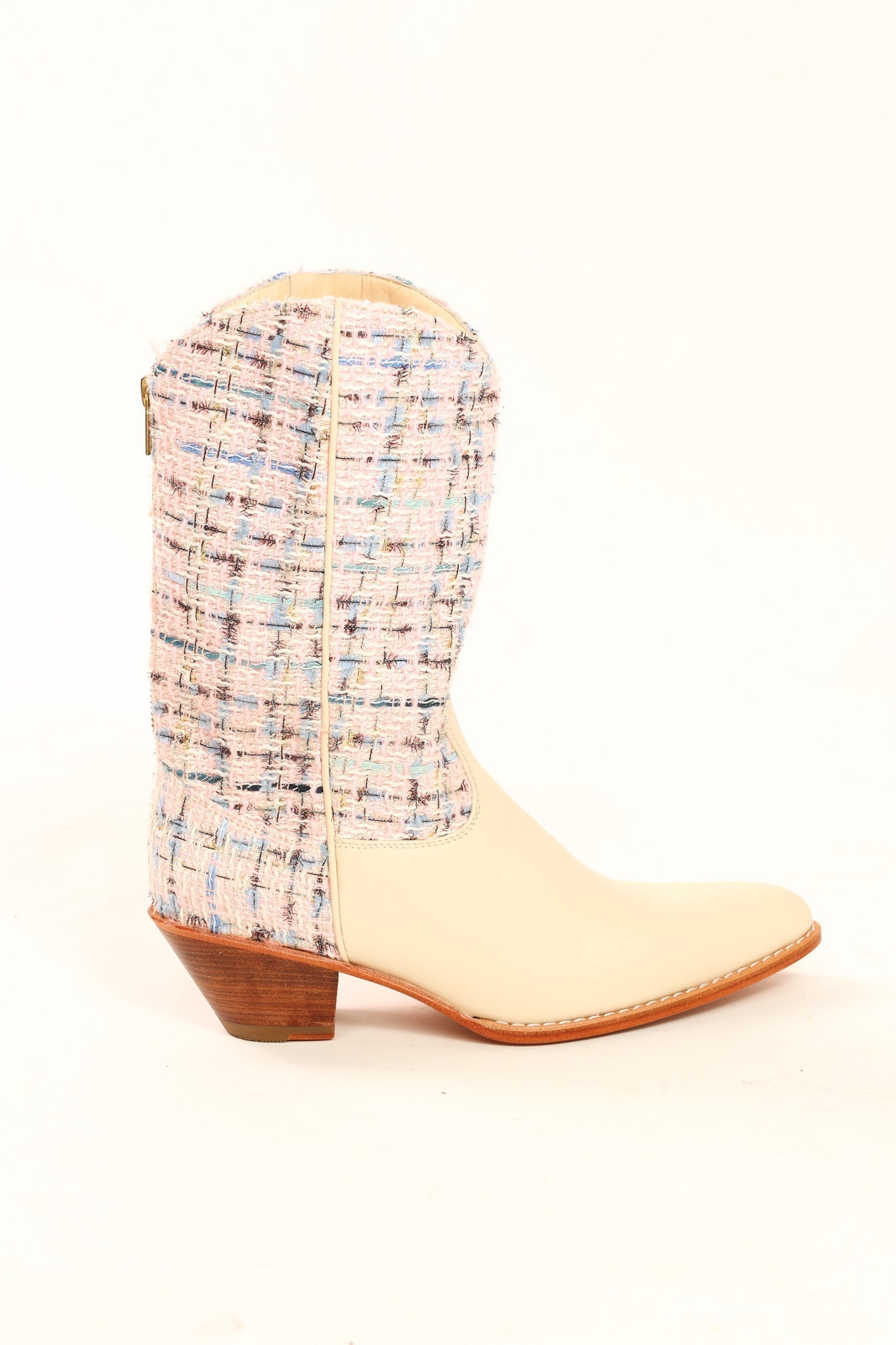 TWEED WESTERN BOOTS VIOLETTA - BANGKOK TAILOR CLOTHING STORE - HANDMADE CLOTHING