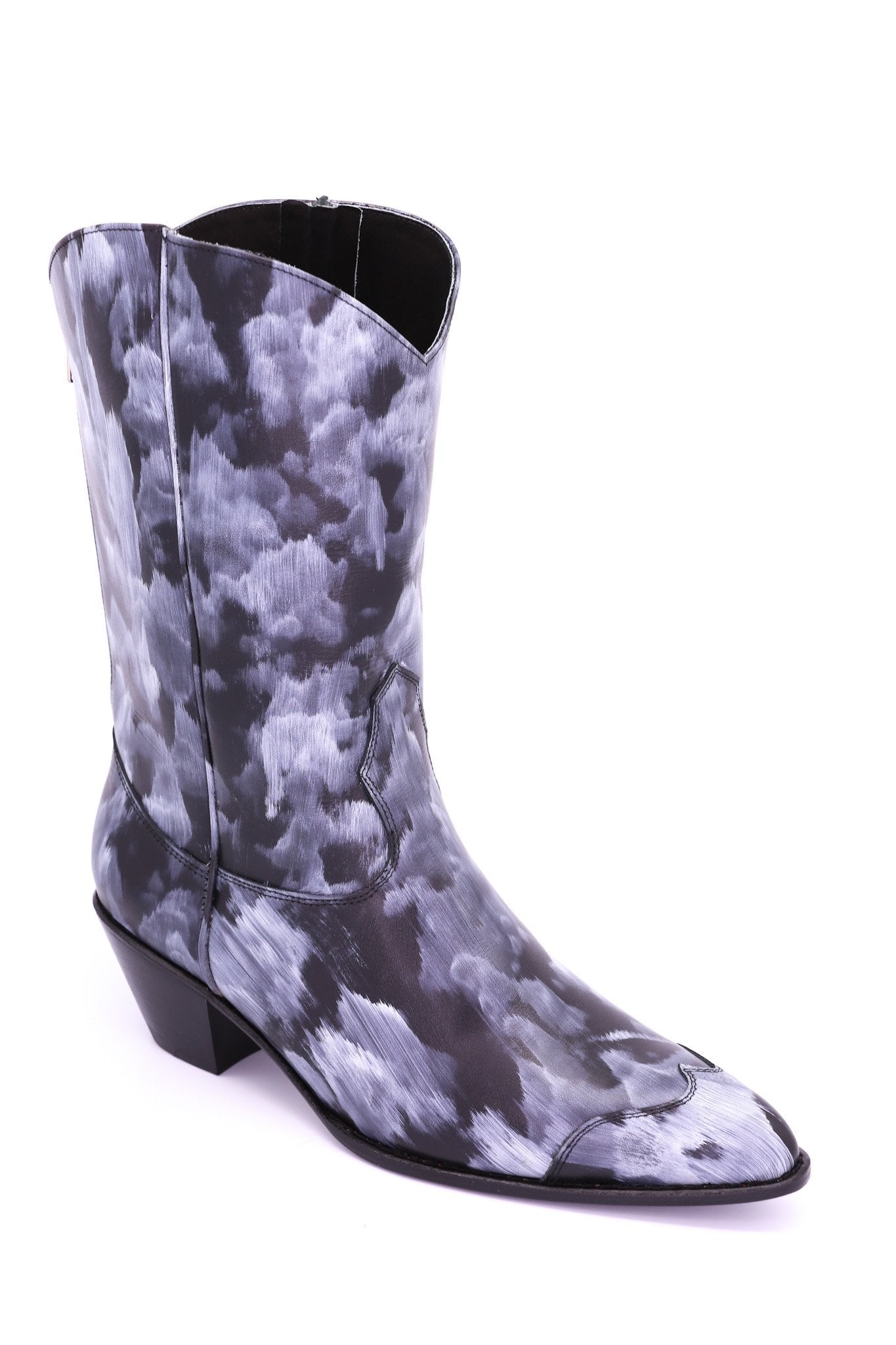 WASHED BLACK LEATHER BOOTS DAEYA - BANGKOK TAILOR CLOTHING STORE - HANDMADE CLOTHING
