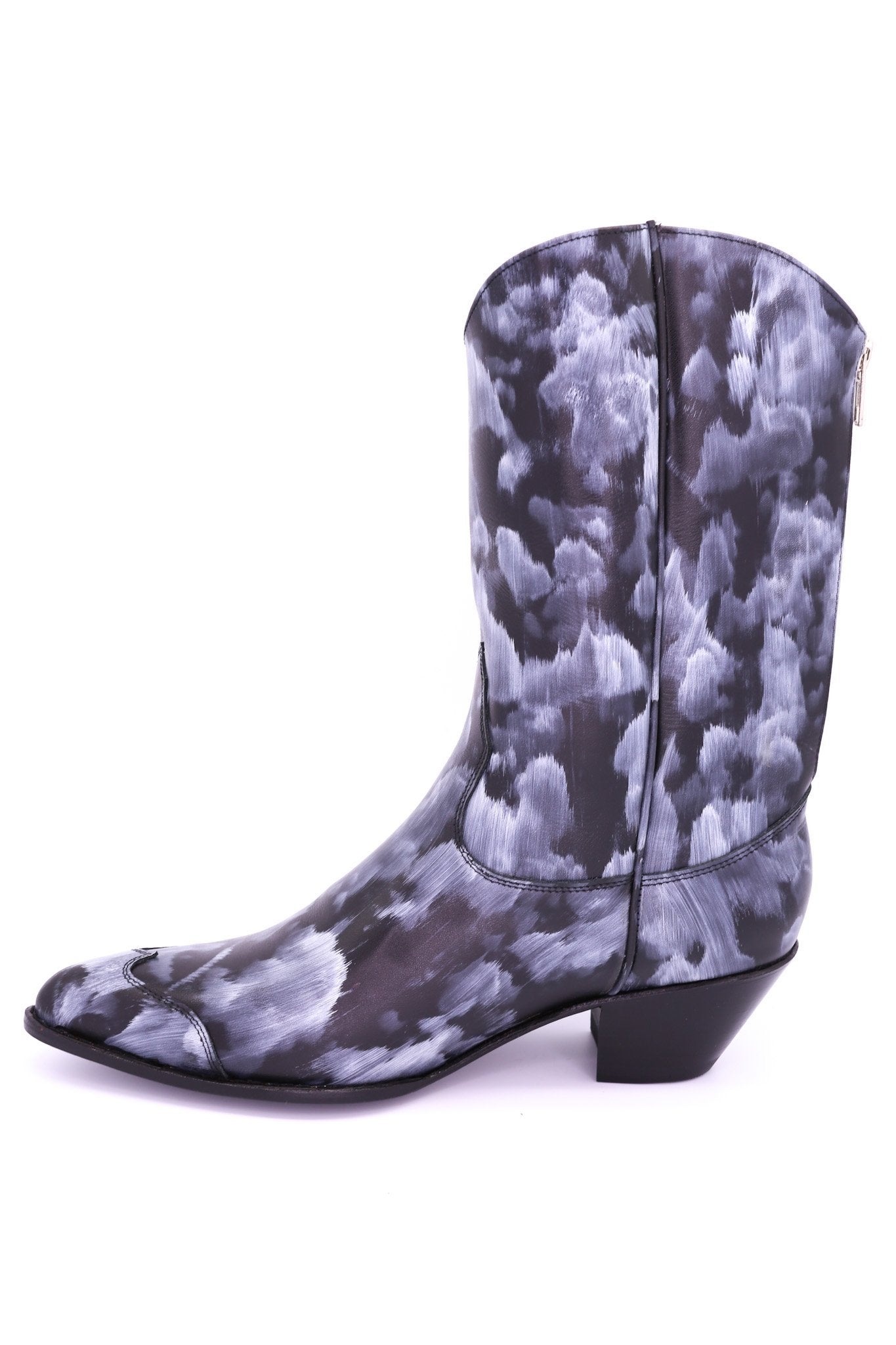 WASHED BLACK LEATHER BOOTS DAEYA - BANGKOK TAILOR CLOTHING STORE - HANDMADE CLOTHING