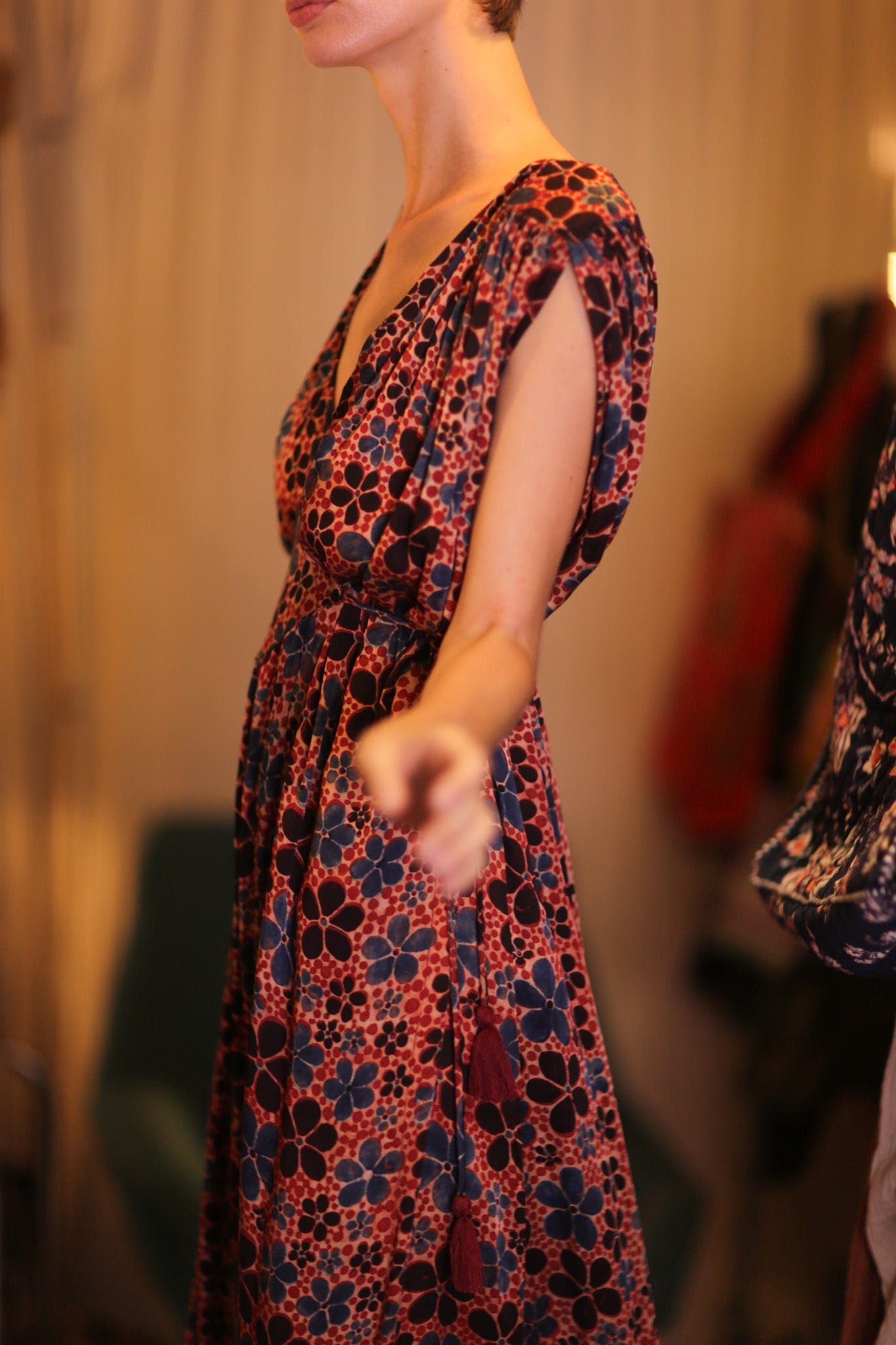 SILK VICTORIA DRESS FRANGIPANI