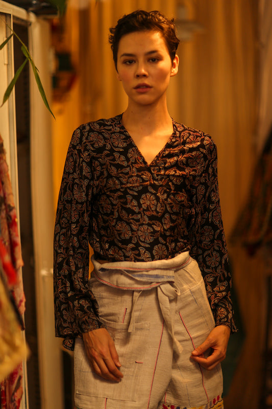 SILK WRAP TOP AURELIA VAVA
