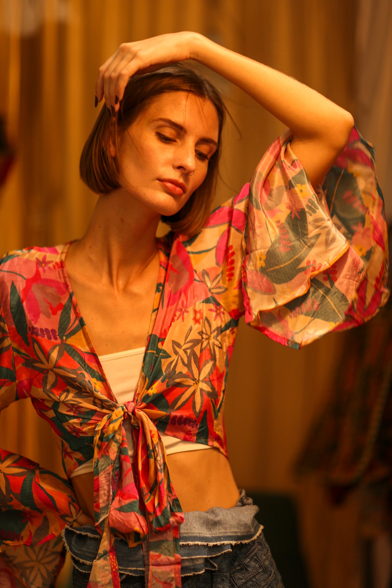 SILK WRAP TOP AURELIA NYLA