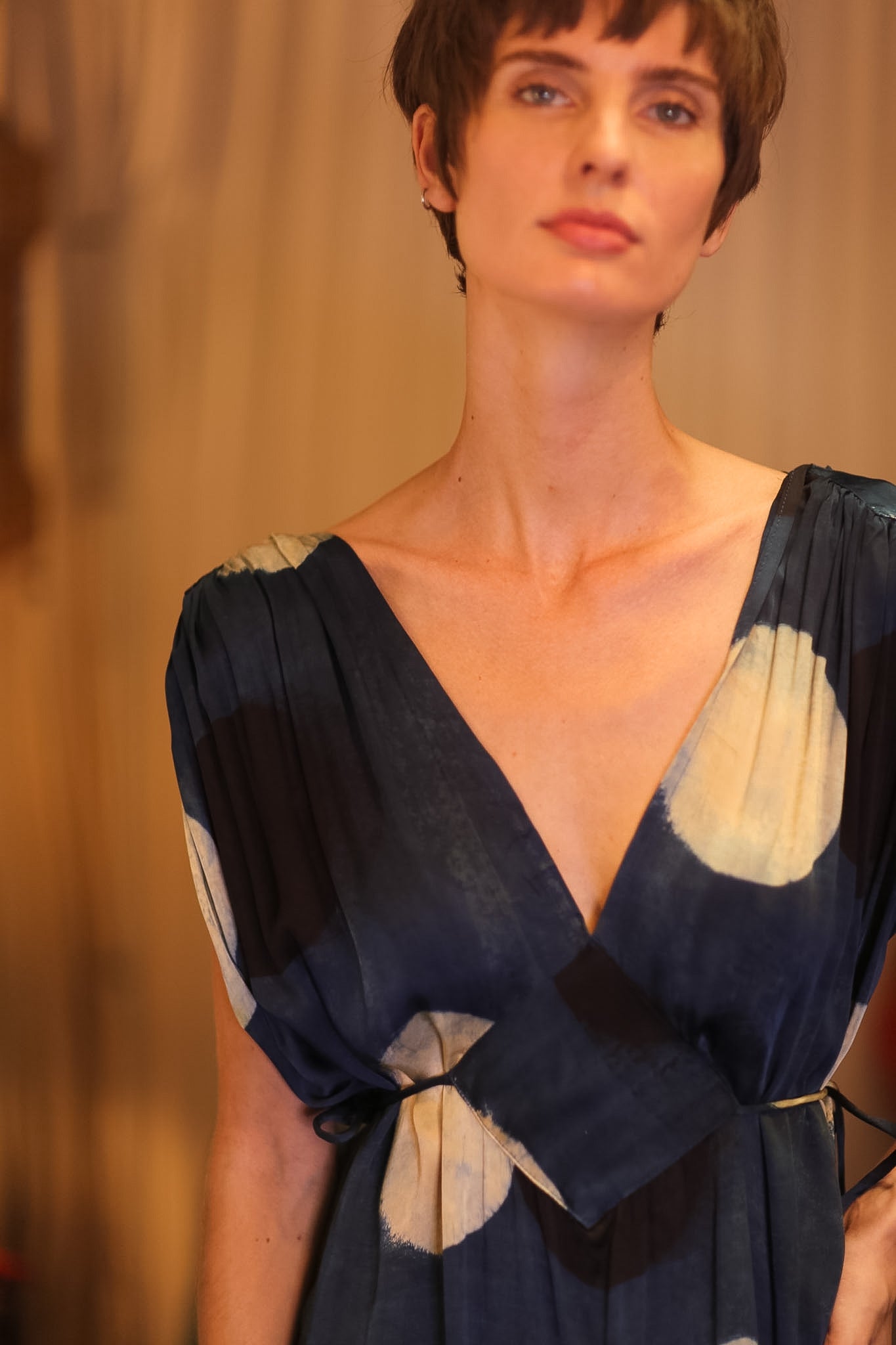 VICTORIA SILK DRESS BLUEMOON