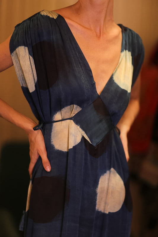 VICTORIA SILK DRESS BLUEMOON