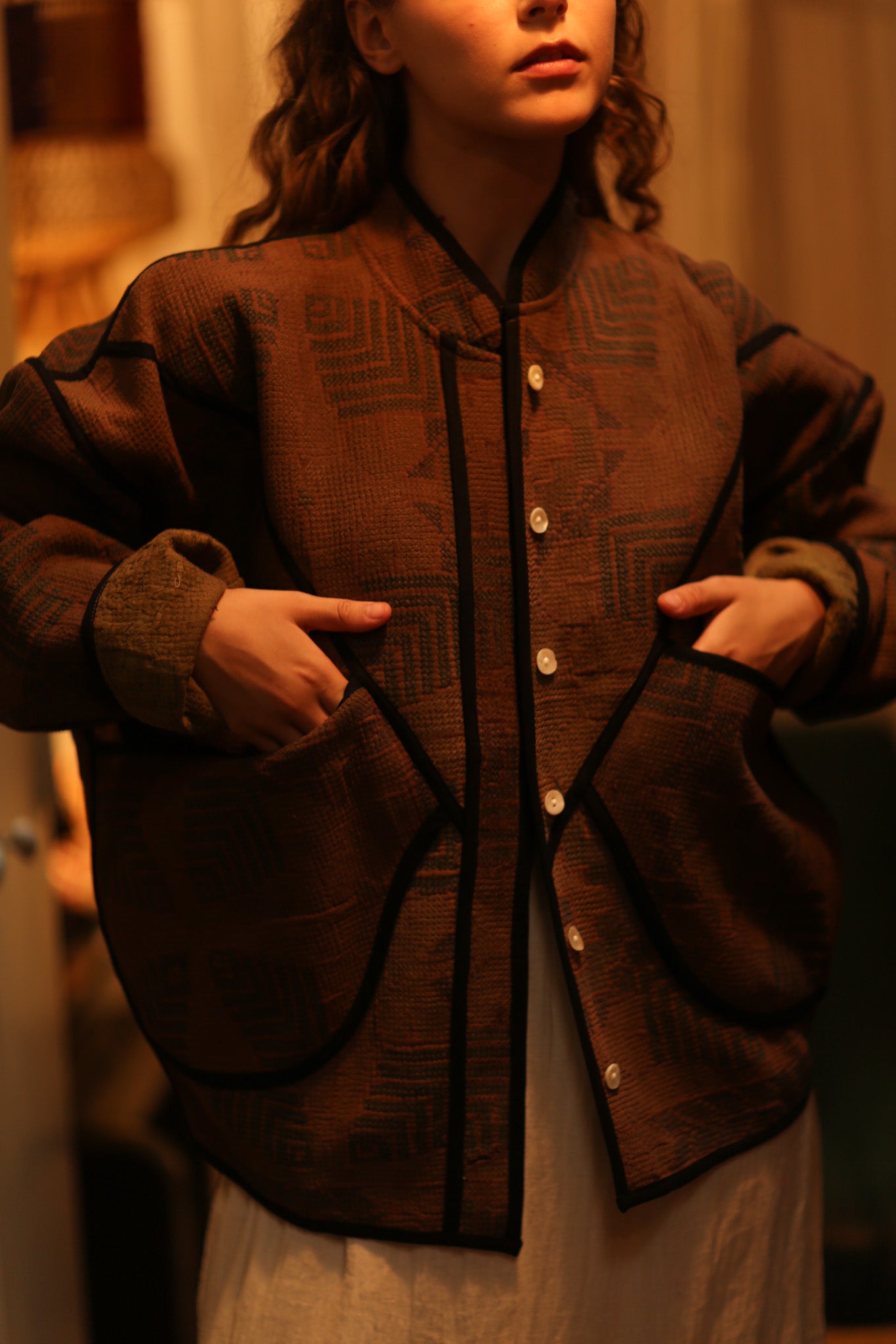 BROWN KANTHA JACKET FRANCESCA