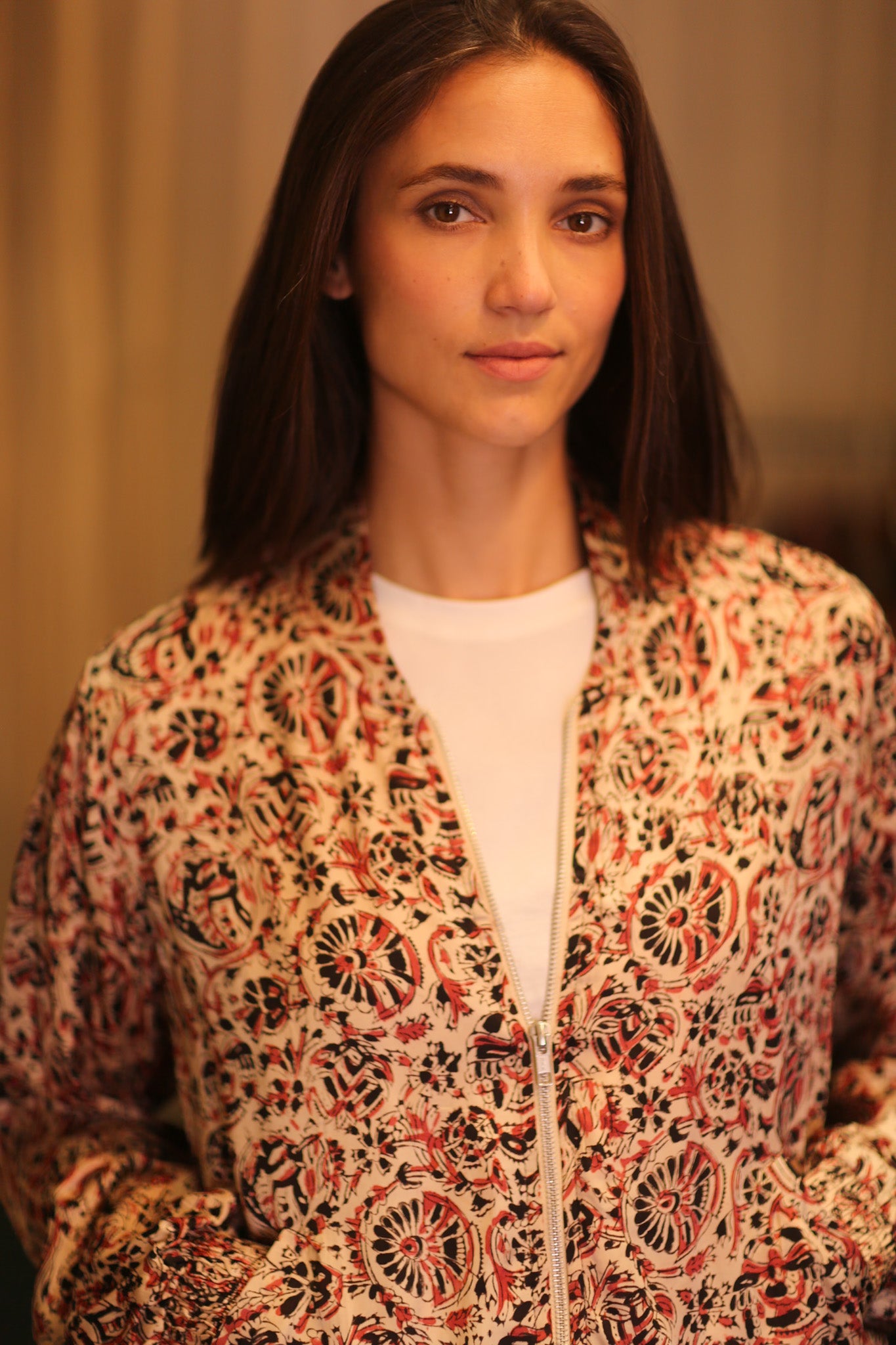 BOMBER JACKET SILK ANCHA FAROLA