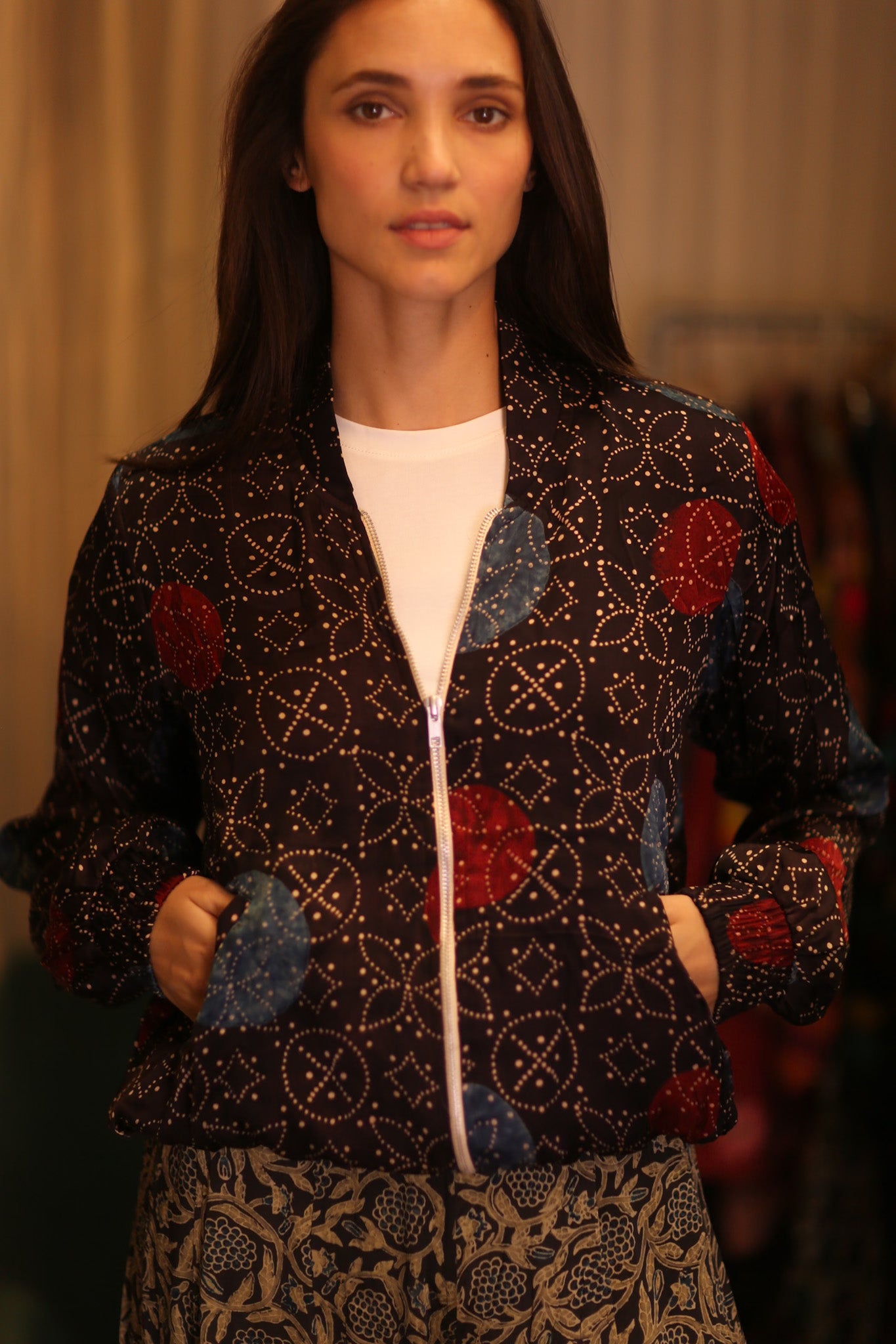 BOMBER JACKET SILK ANCHA DOMI