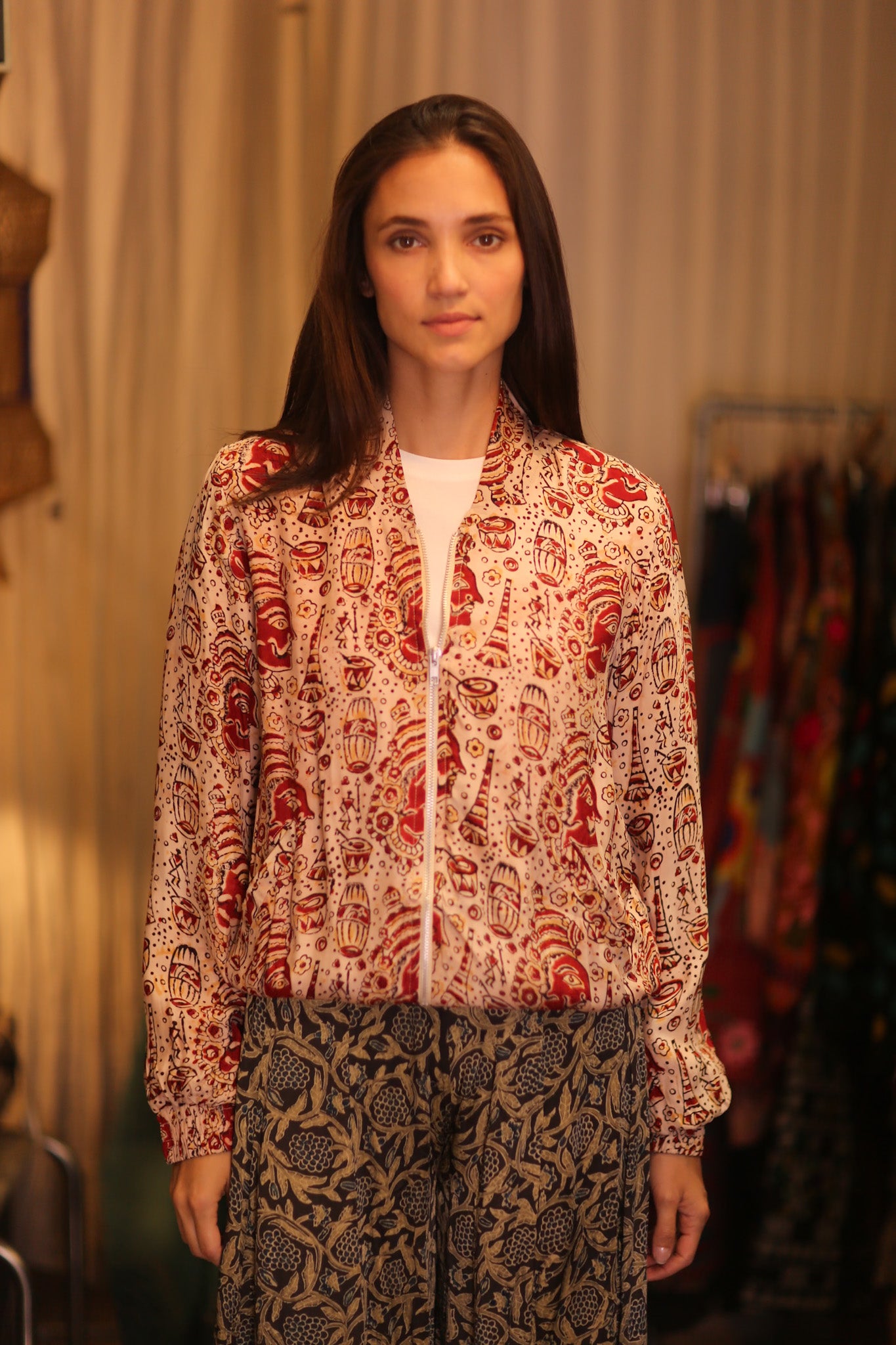 BOMBER JACKET SILK ANCHA MARINI