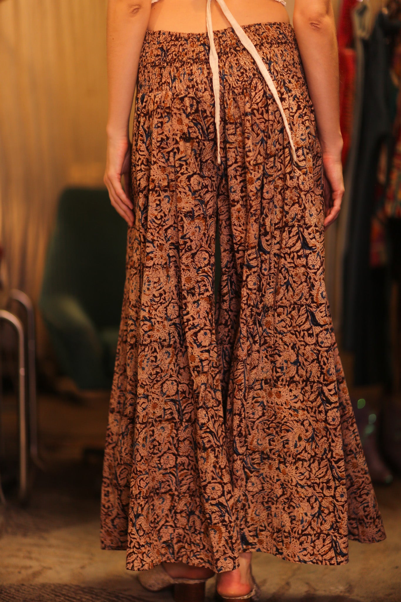 COTTON WIDE LEGS LONG PANTS RUBY LAMIN