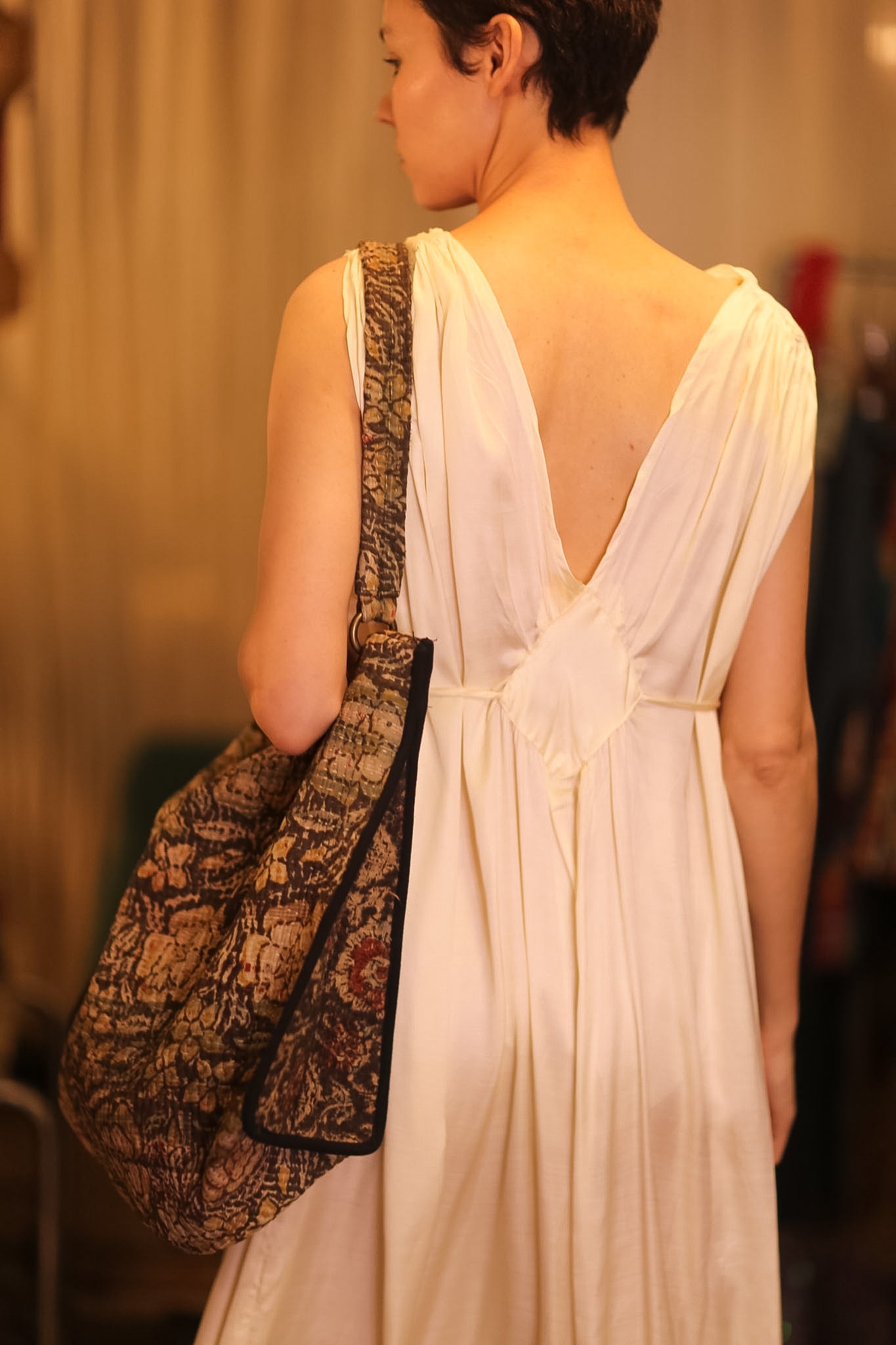 VINTAGE STYLE KANTHA BAG FLAM