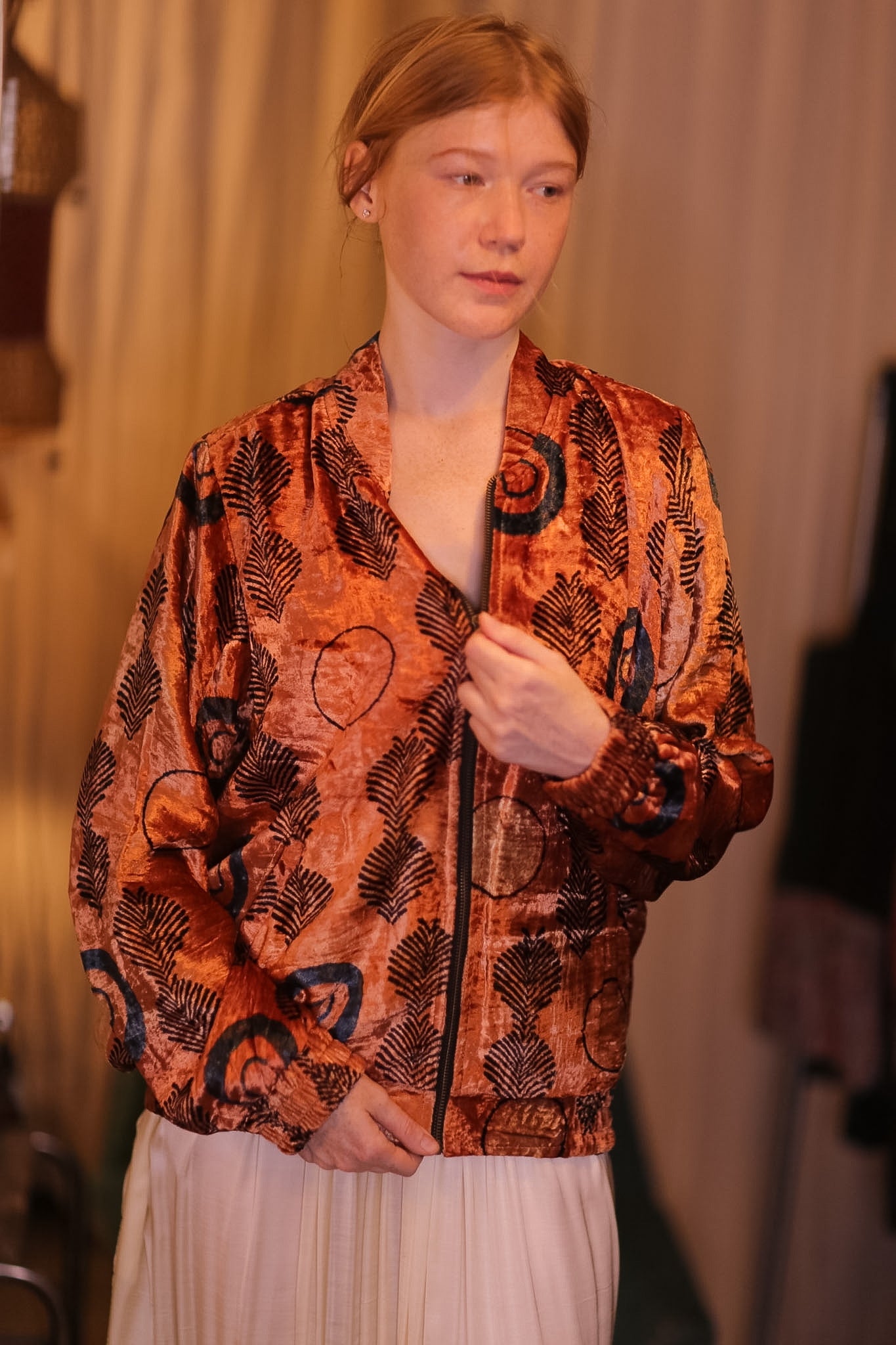 VELVET BOMBER JACKET SUNSET