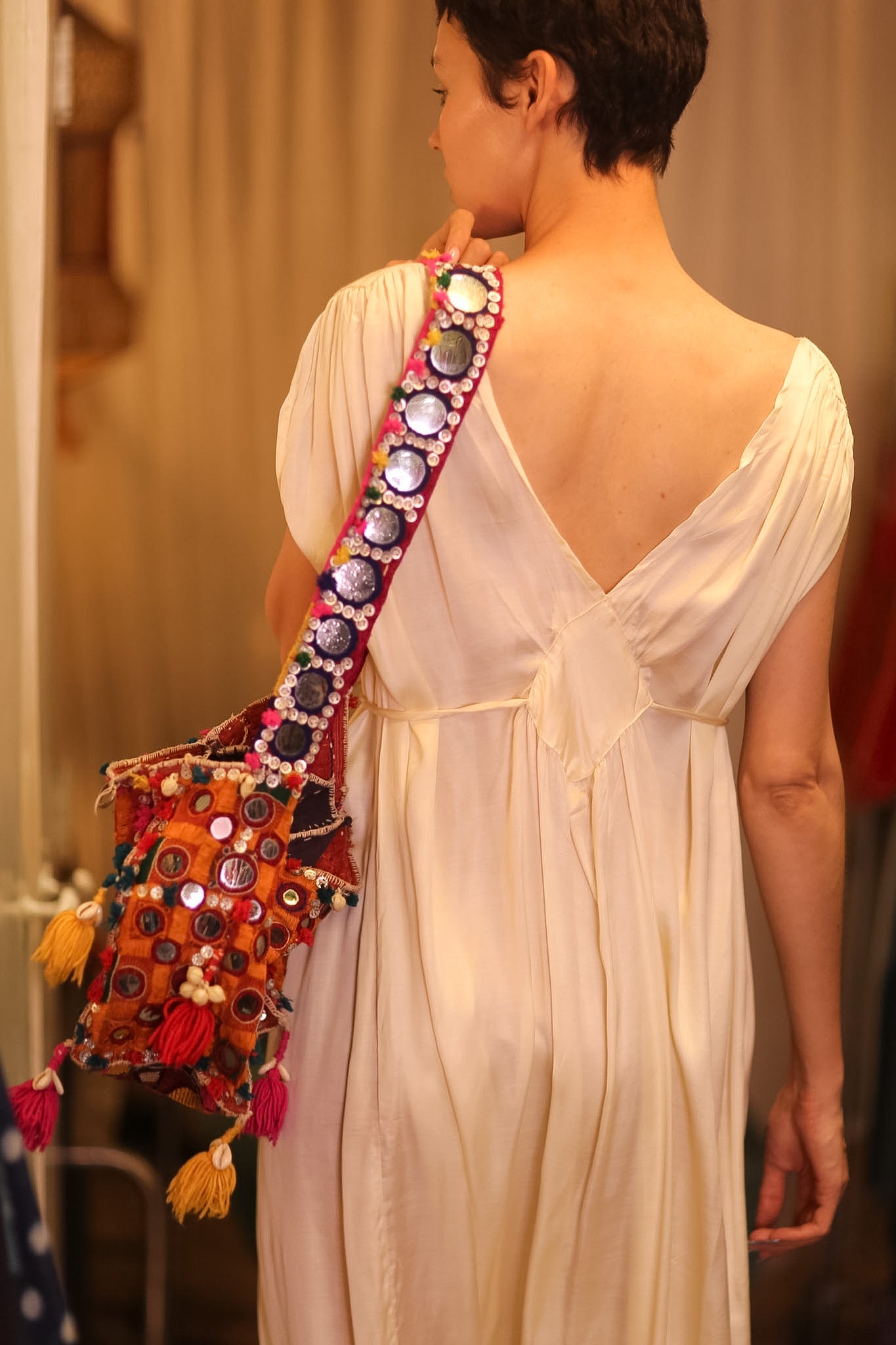 HANDMADE MIRROR BAG BBE