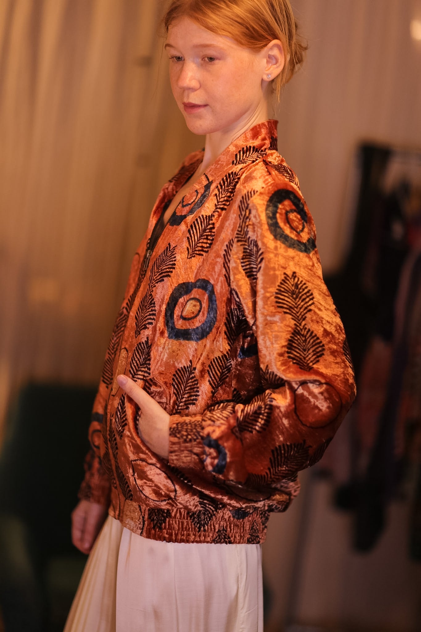 VELVET BOMBER JACKET SUNSET