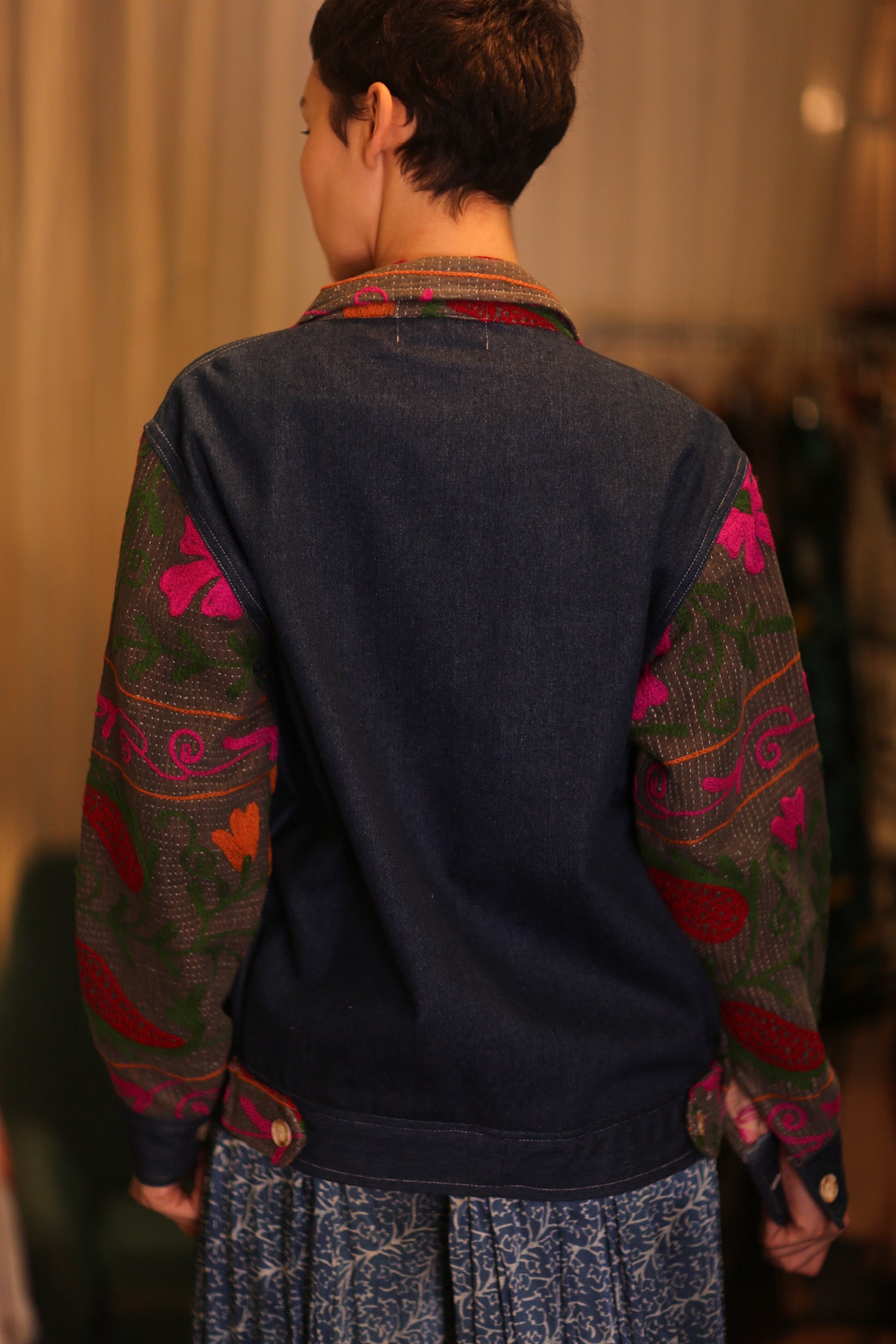 DENIM JACKET PATCHWORK MULA