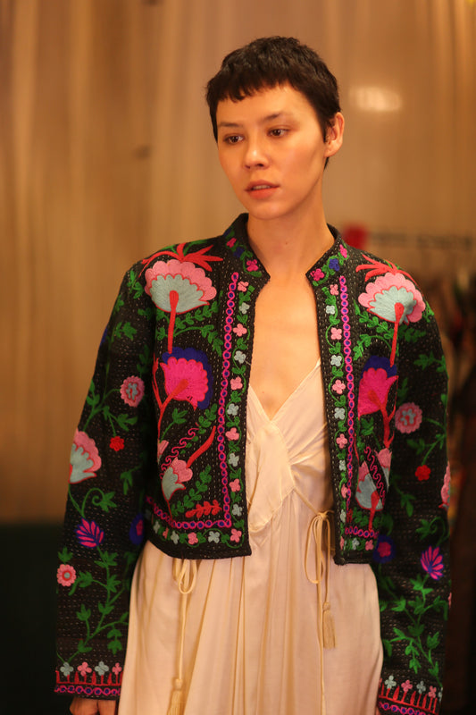 INGRID EMBROIDERED SHORT JACKET PANNWE