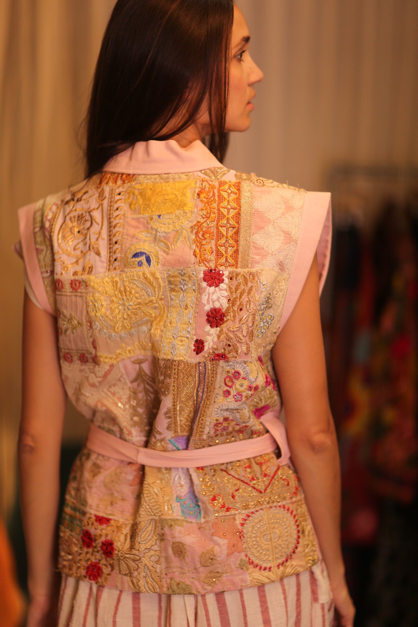 DENIM PATCHWORK VEST