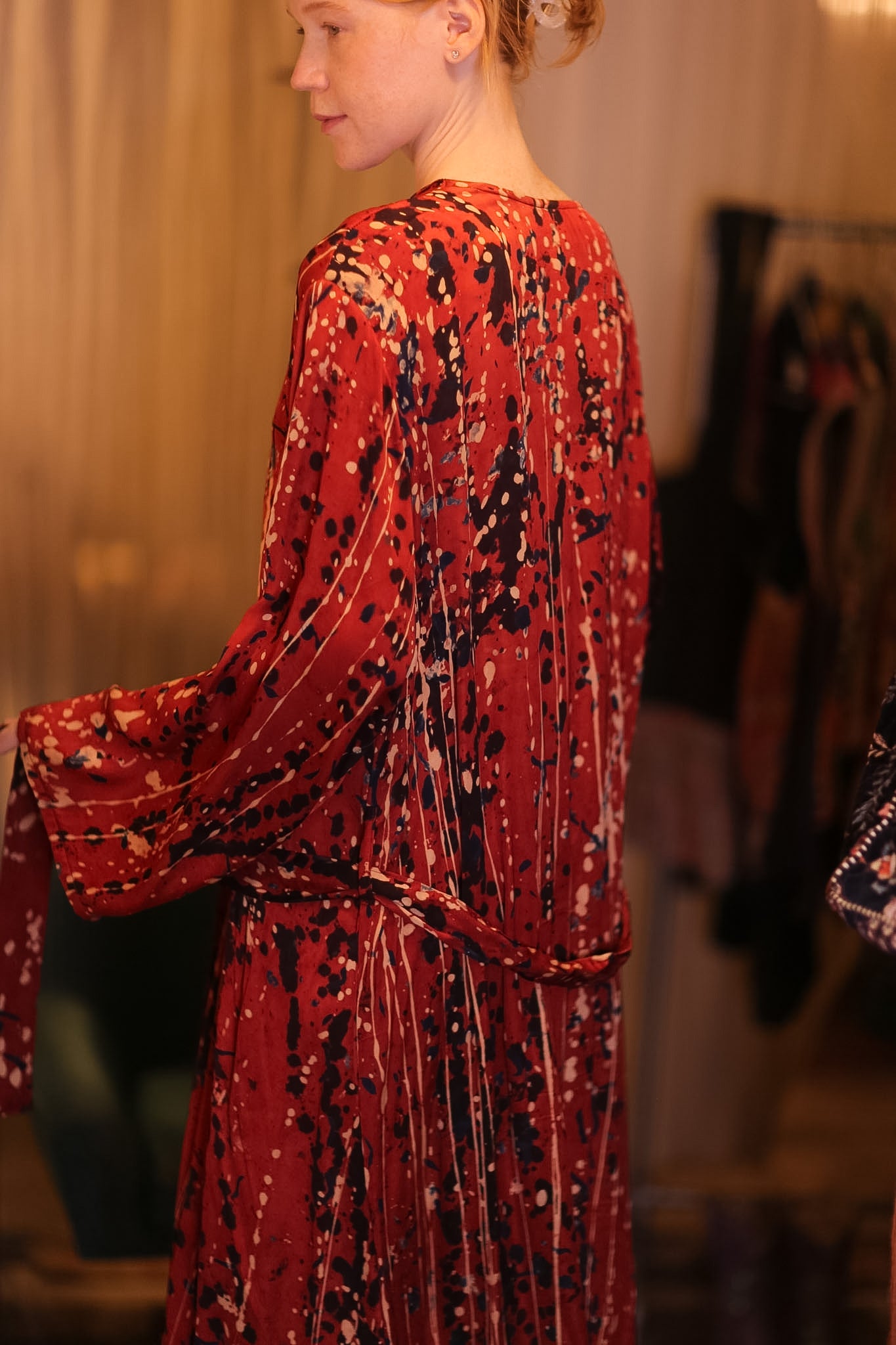 SILK KIMONO CONSTANCA DELLI WITH BELT