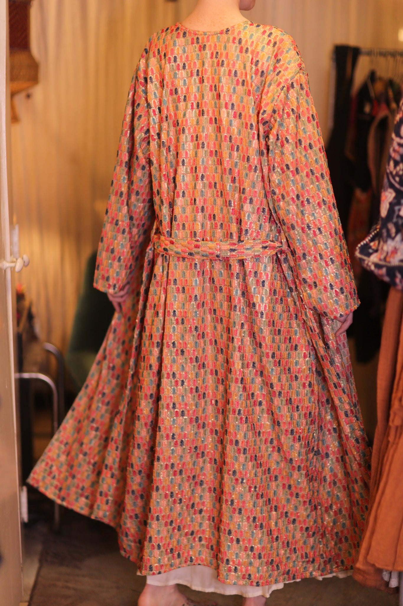 EMBROIDERED SILK KIMONO CONSTANCA BOREA