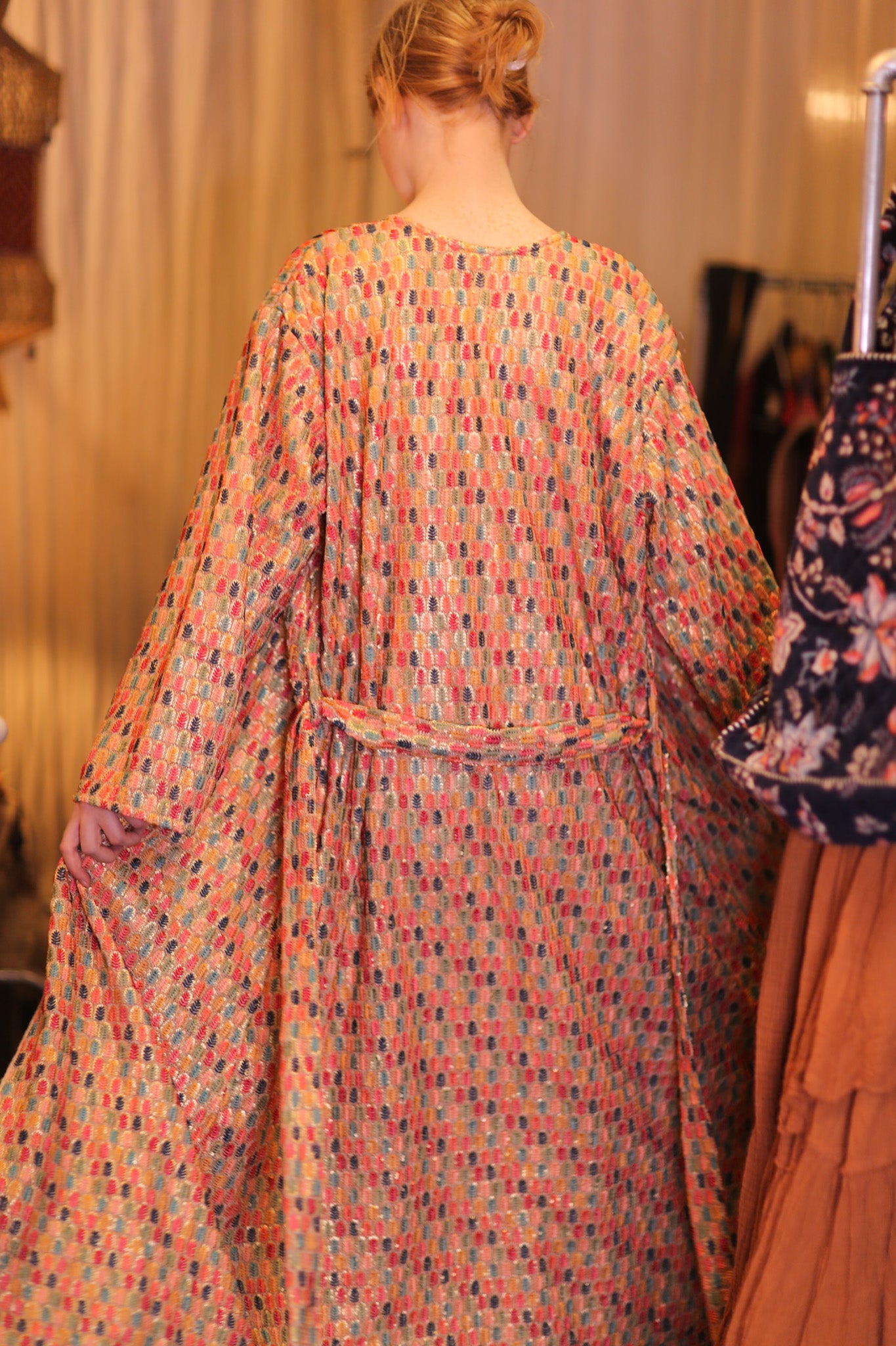 EMBROIDERED SILK KIMONO CONSTANCA BOREA