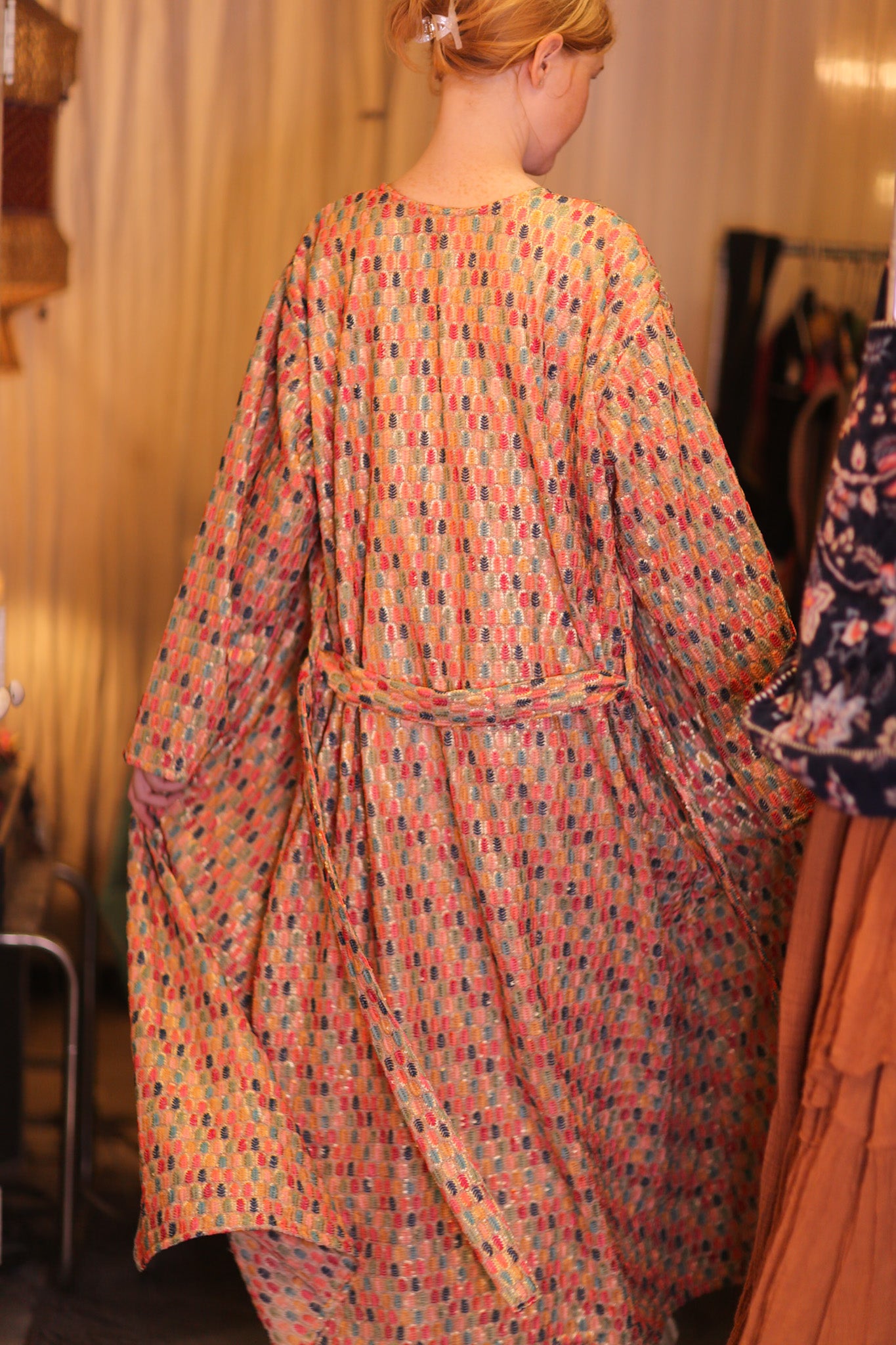 EMBROIDERED SILK KIMONO CONSTANCA BOREA