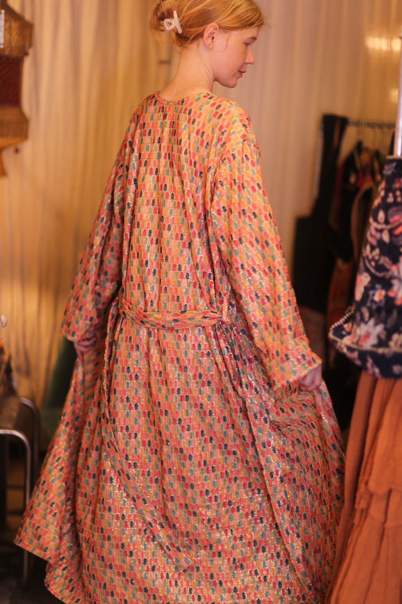 EMBROIDERED SILK KIMONO CONSTANCA BOREA