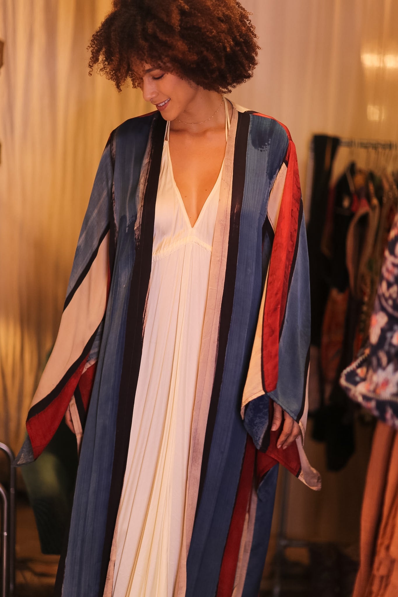SILK WING KIMONO PINA KAWKO