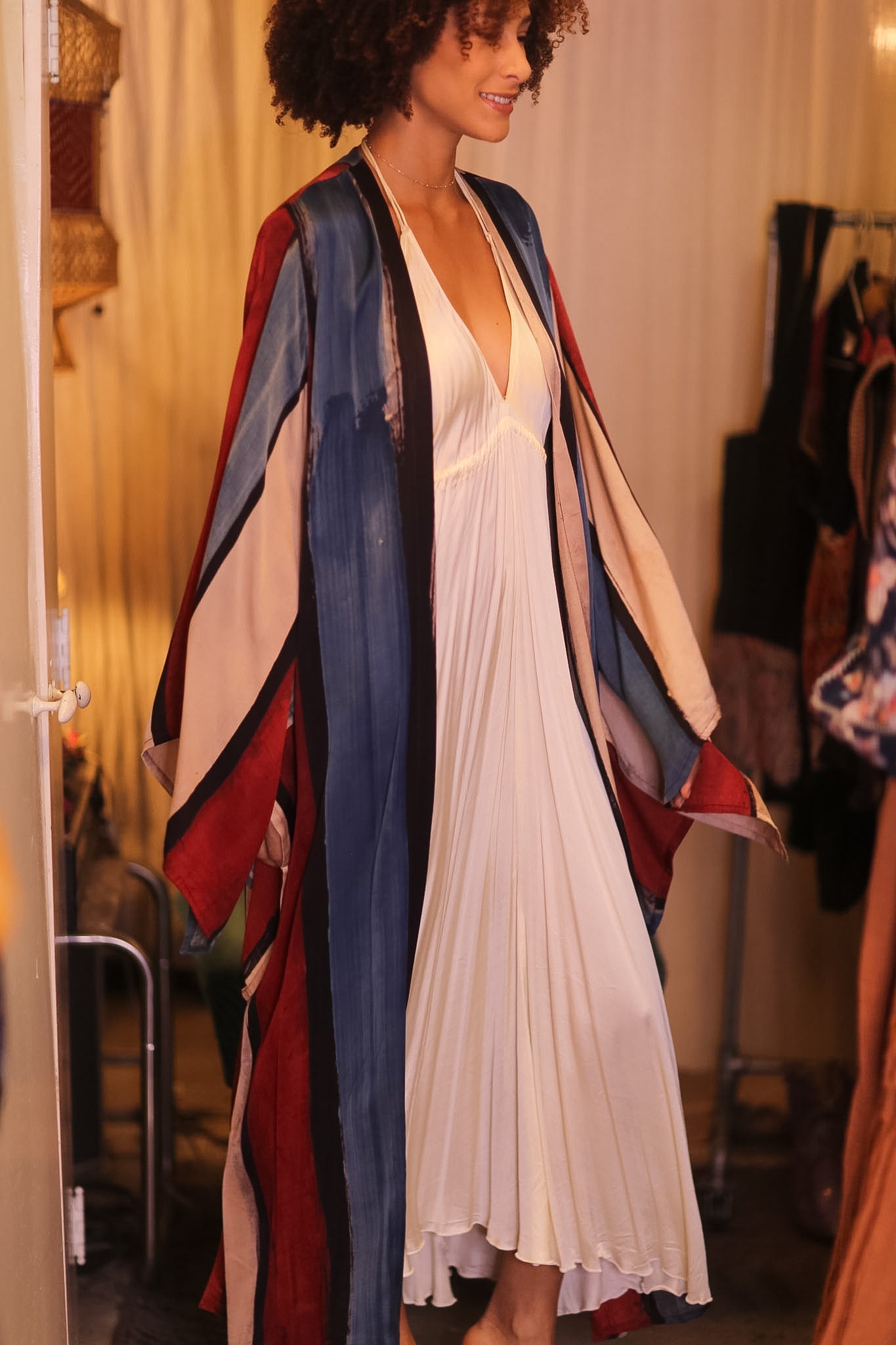 SILK WING KIMONO PINA KAWKO