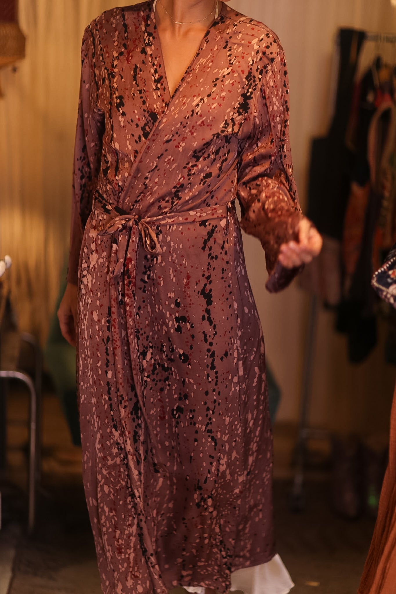 SILK KIMONO CONSTANCA CRYSTAL