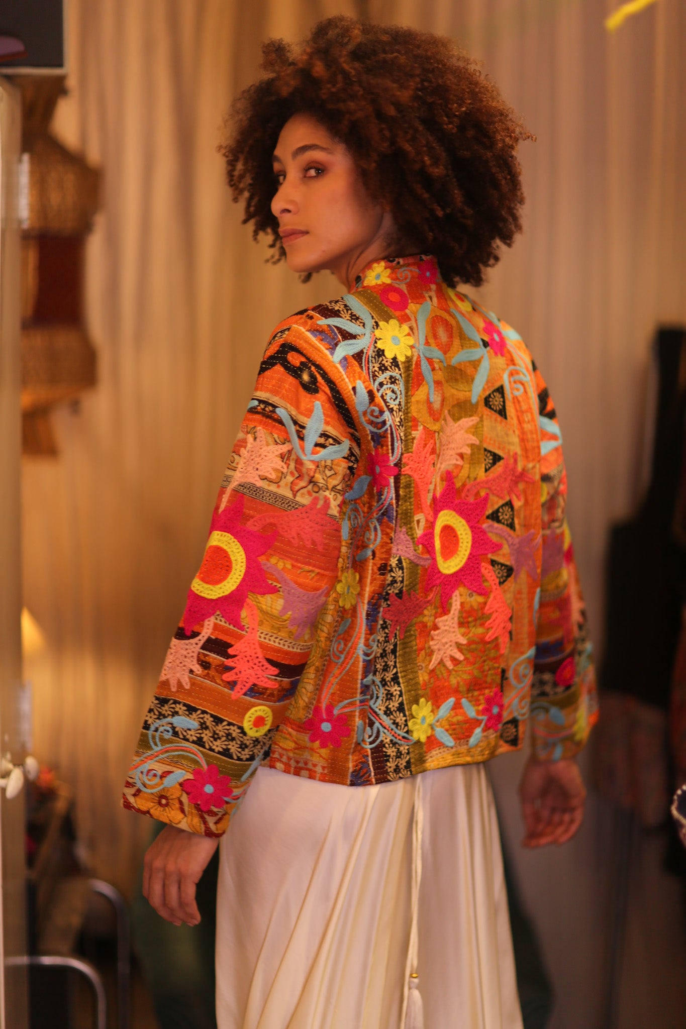 KANTHA EMBROIDERED JACKET INGRID LESB