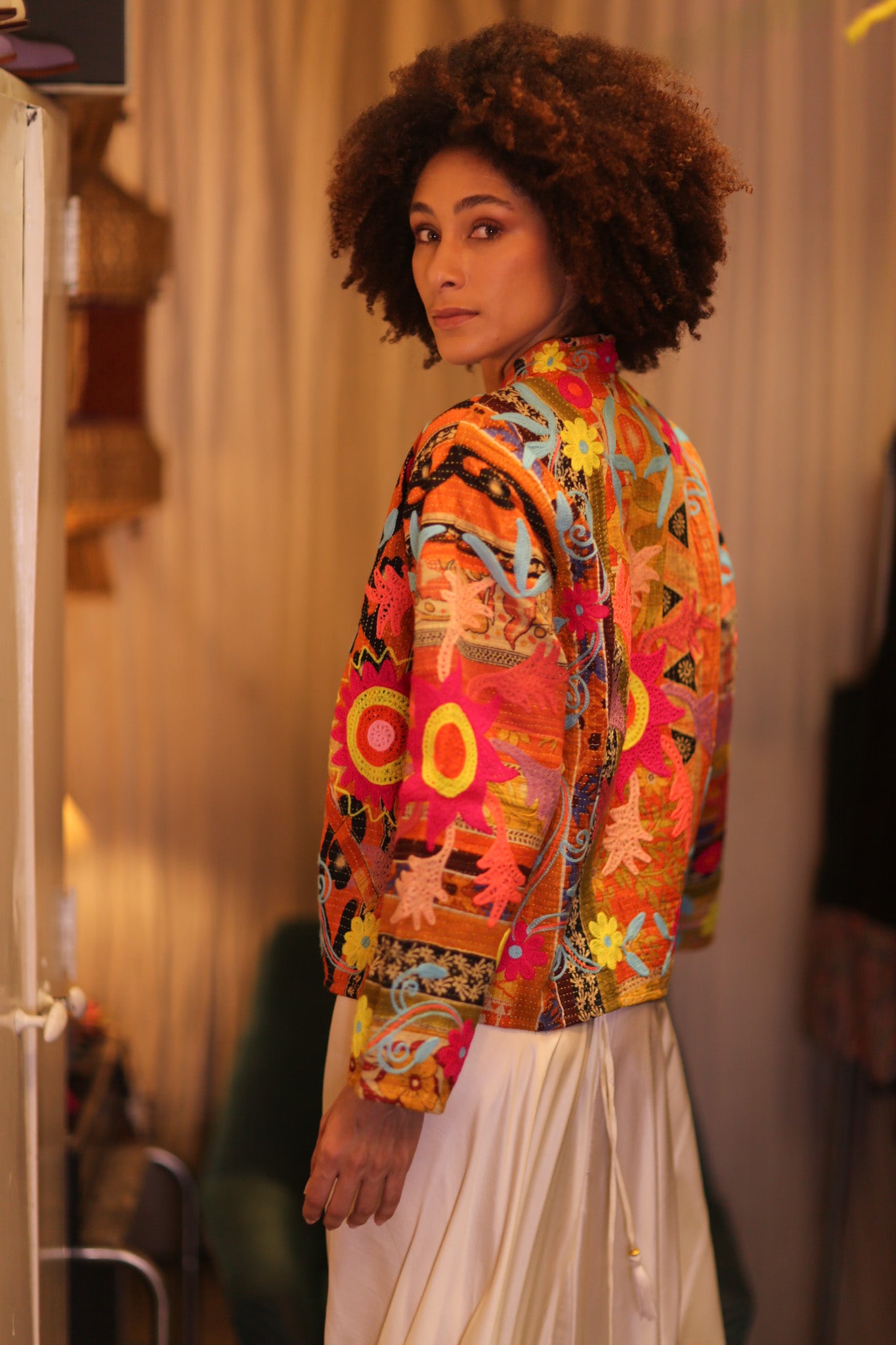 KANTHA EMBROIDERED JACKET INGRID LESB