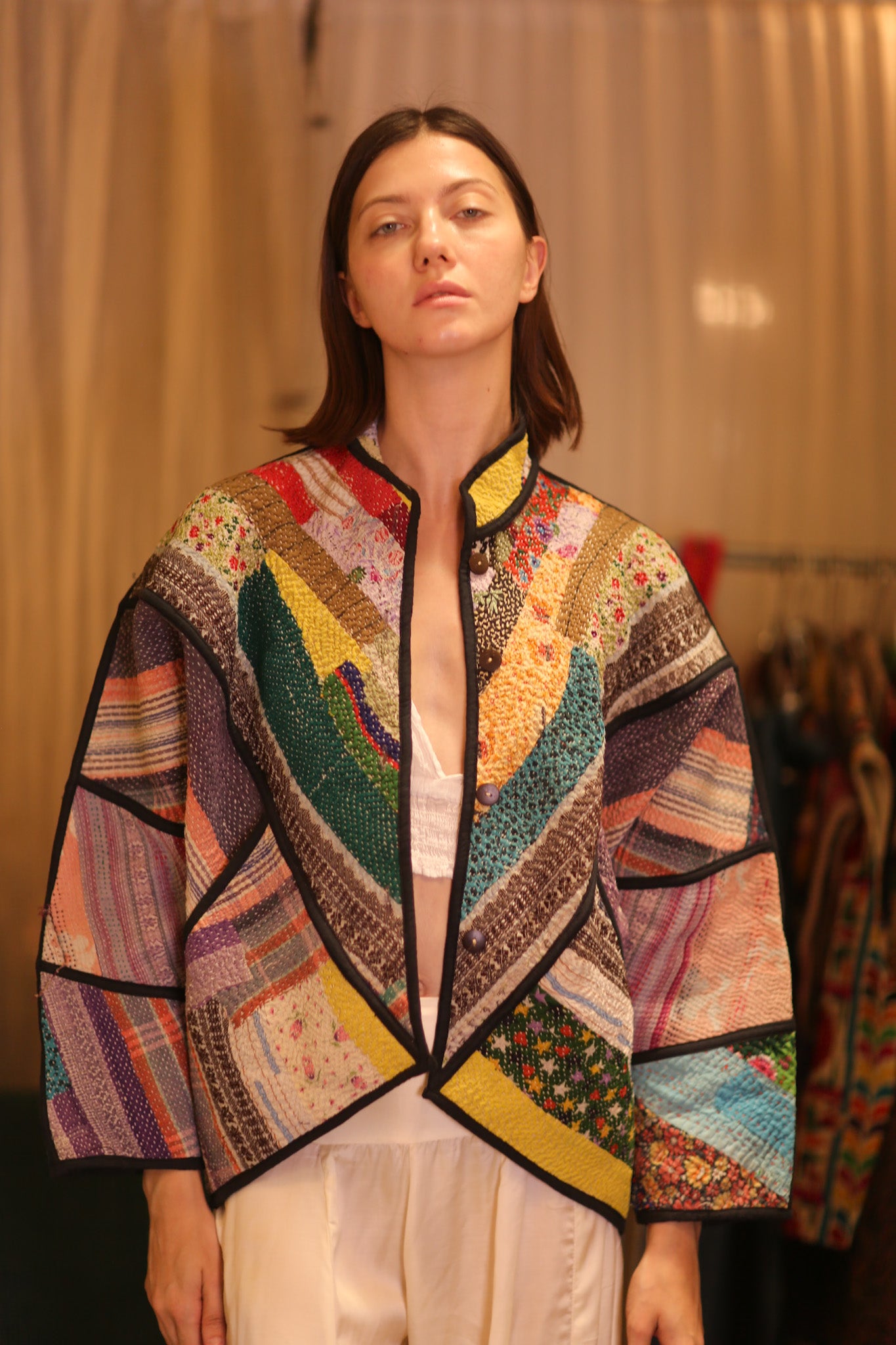 PATCHWORK PATTERN KANTHA JACKET KHAOYAI