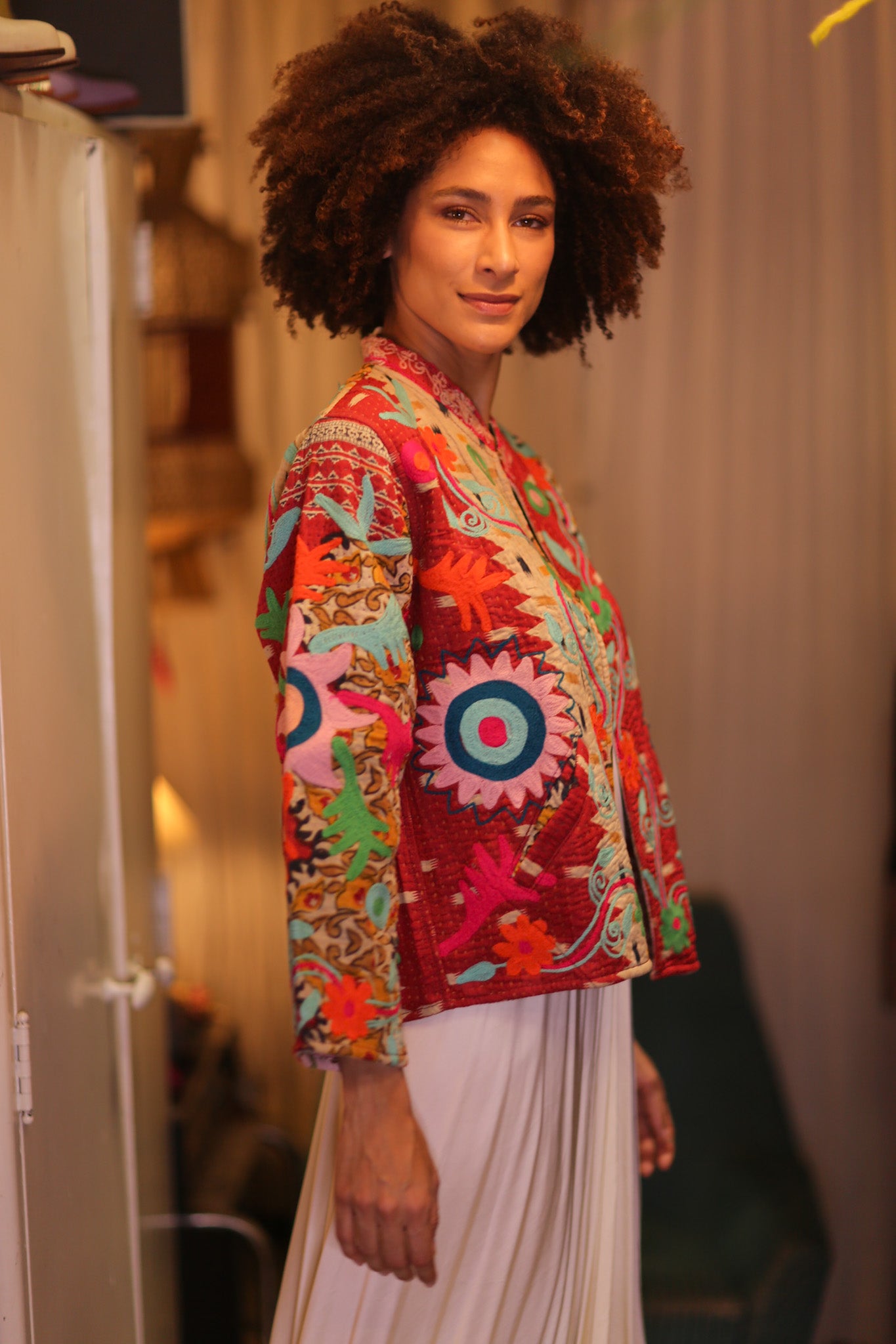 KANTHA EMBROIDERED JACKET INGRID WARYAW