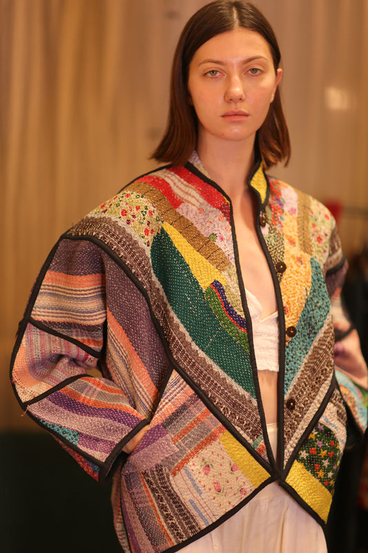 PATCHWORK PATTERN KANTHA JACKET KHAOYAI