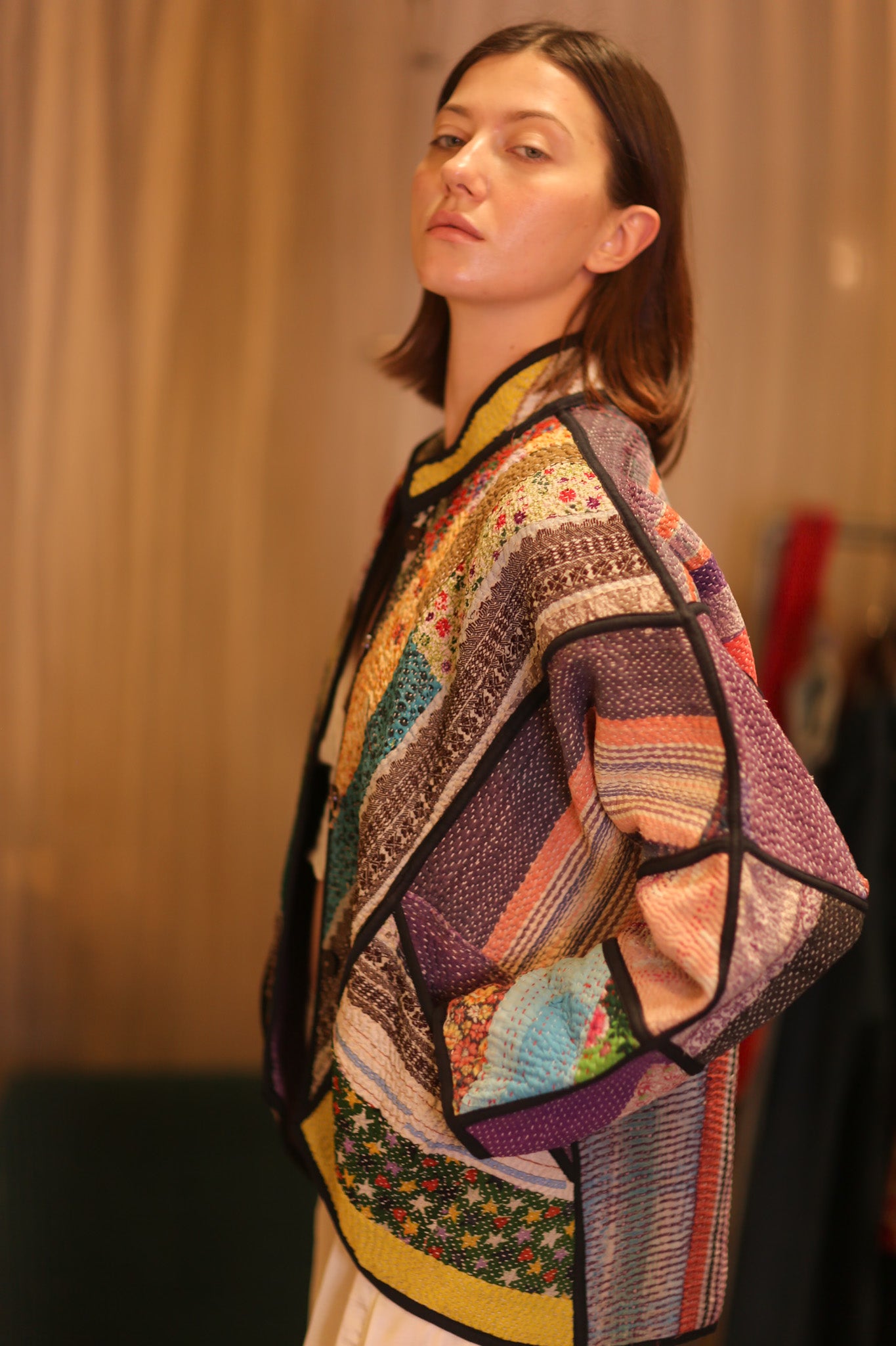 PATCHWORK PATTERN KANTHA JACKET KHAOYAI
